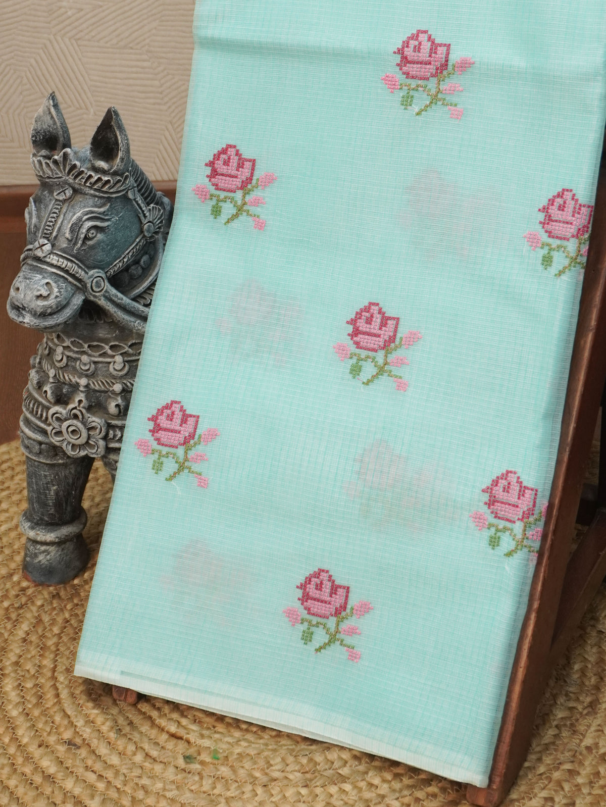 Kota Cotton Saree With Embroidery Work | TTDS3600