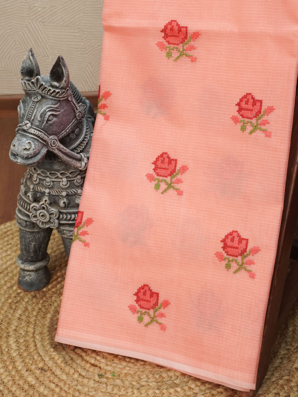 Kota Cotton Saree With Embroidery Work | TTDS3600