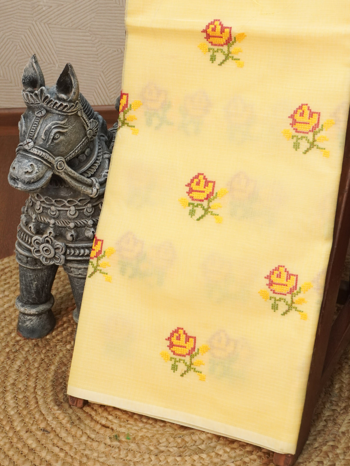 Kota Cotton Saree With Embroidery Work | TTDS3600
