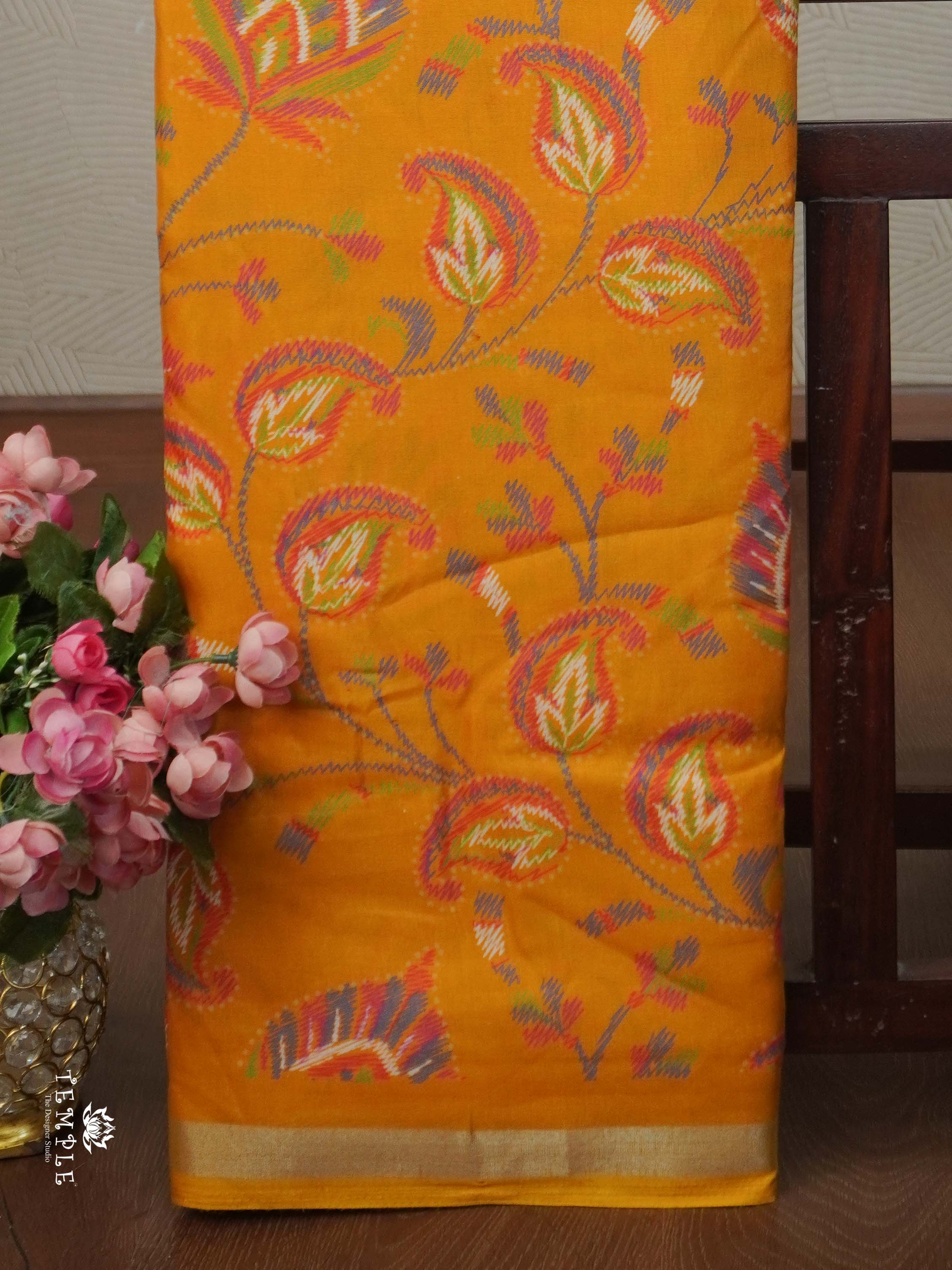 Printed Semi Crepe Saree | TTDS2173