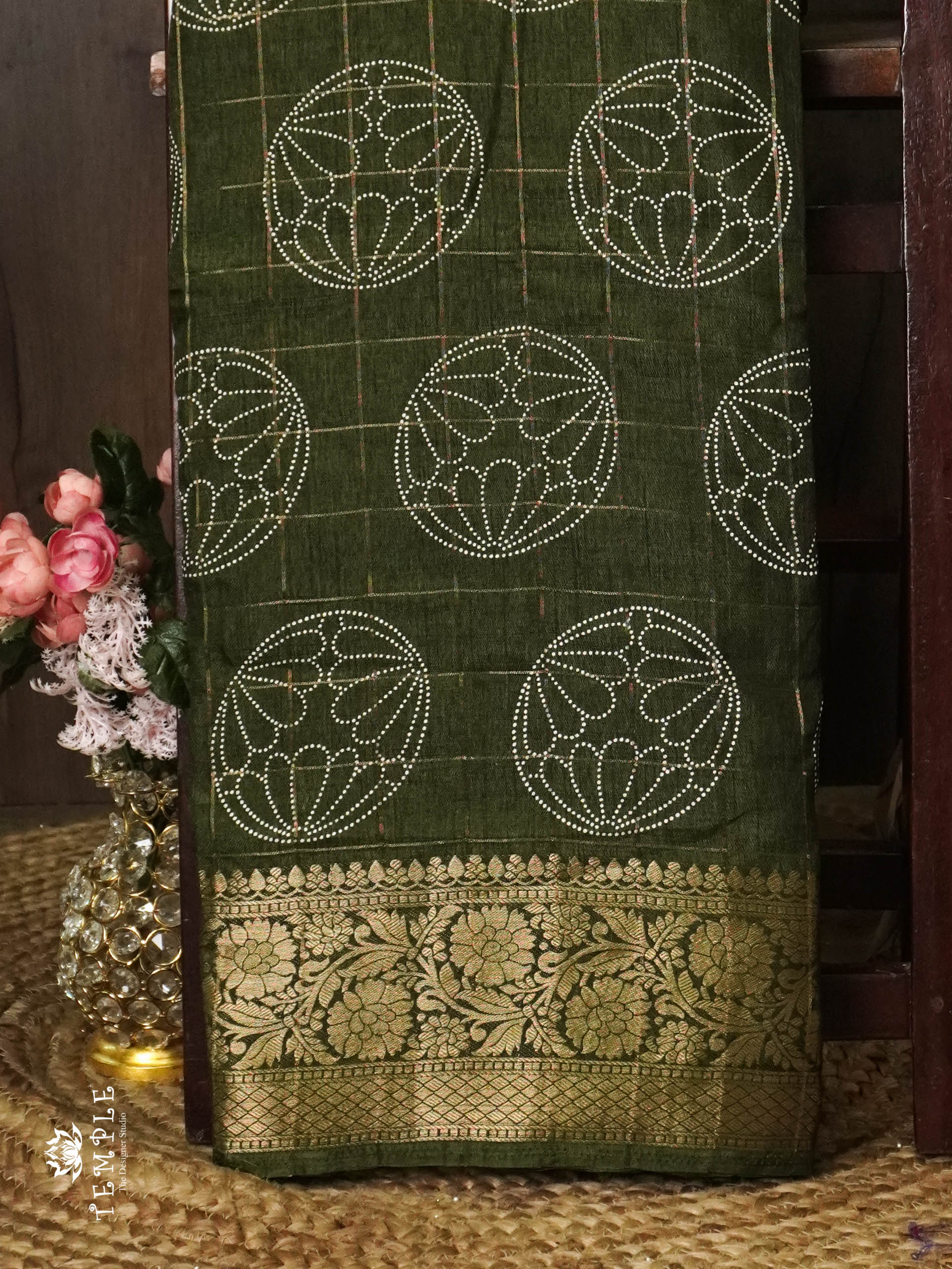 Art Silk saree(Leaf Green) | TTDS1292 | Sparkling Deals