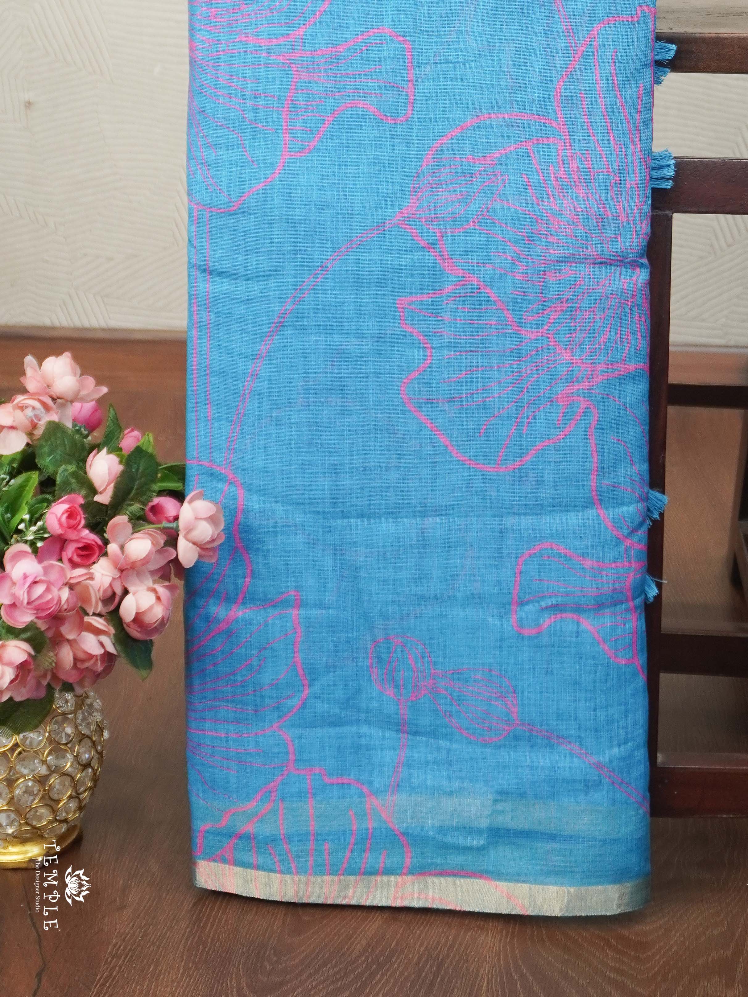 Printed Chanderi Cotton Saree | TTDS2169