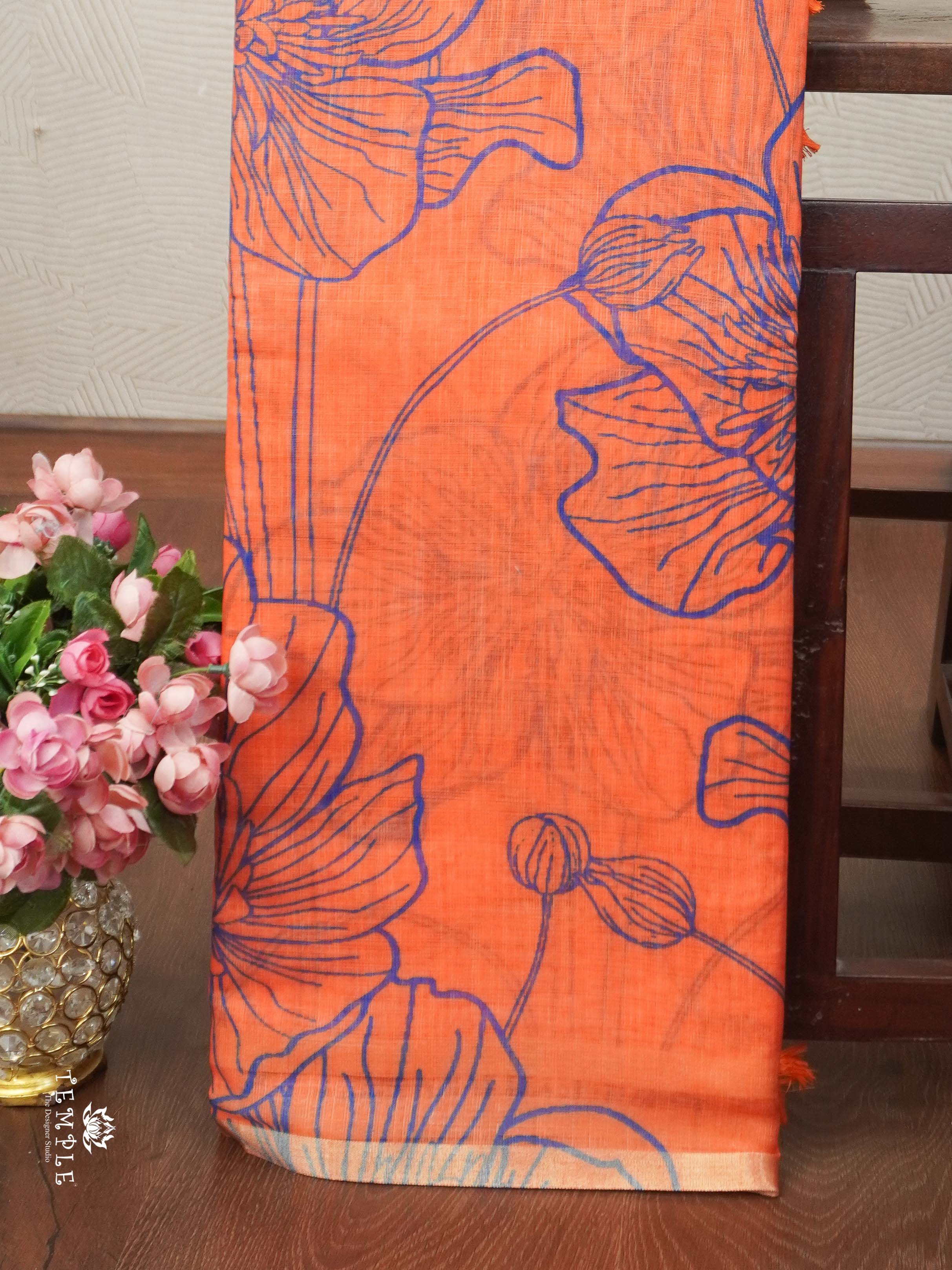 Printed Chanderi Cotton Saree | TTDS2169