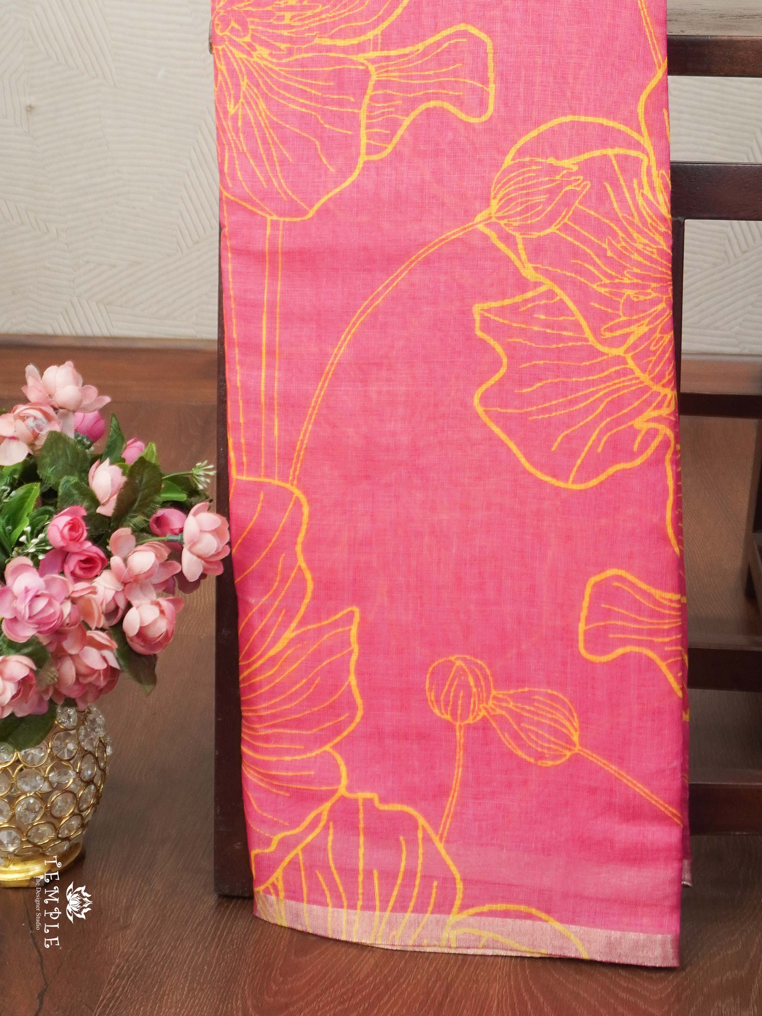 Printed Chanderi Cotton Saree | TTDS2169