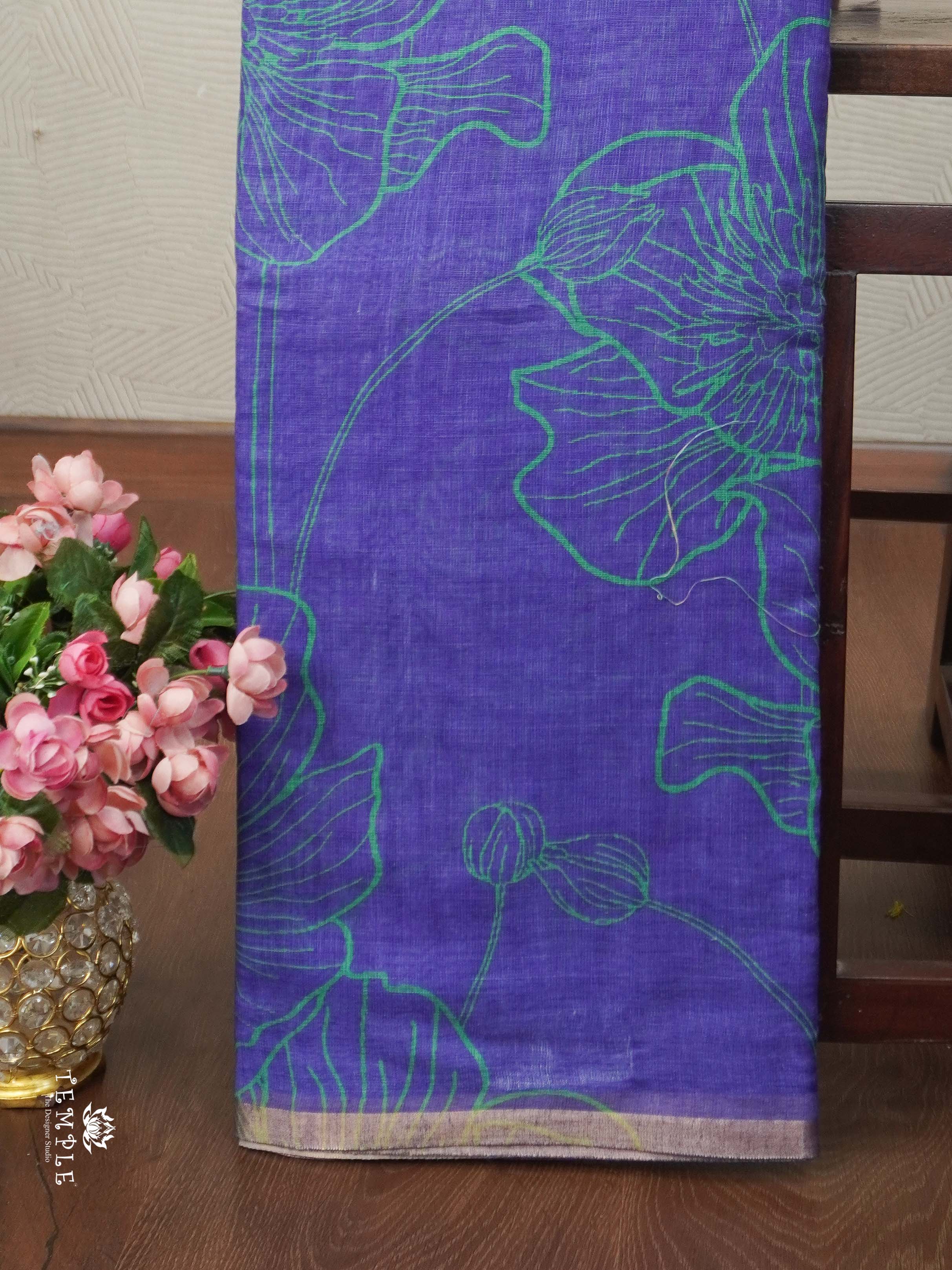 Printed Chanderi Cotton Saree | TTDS2169