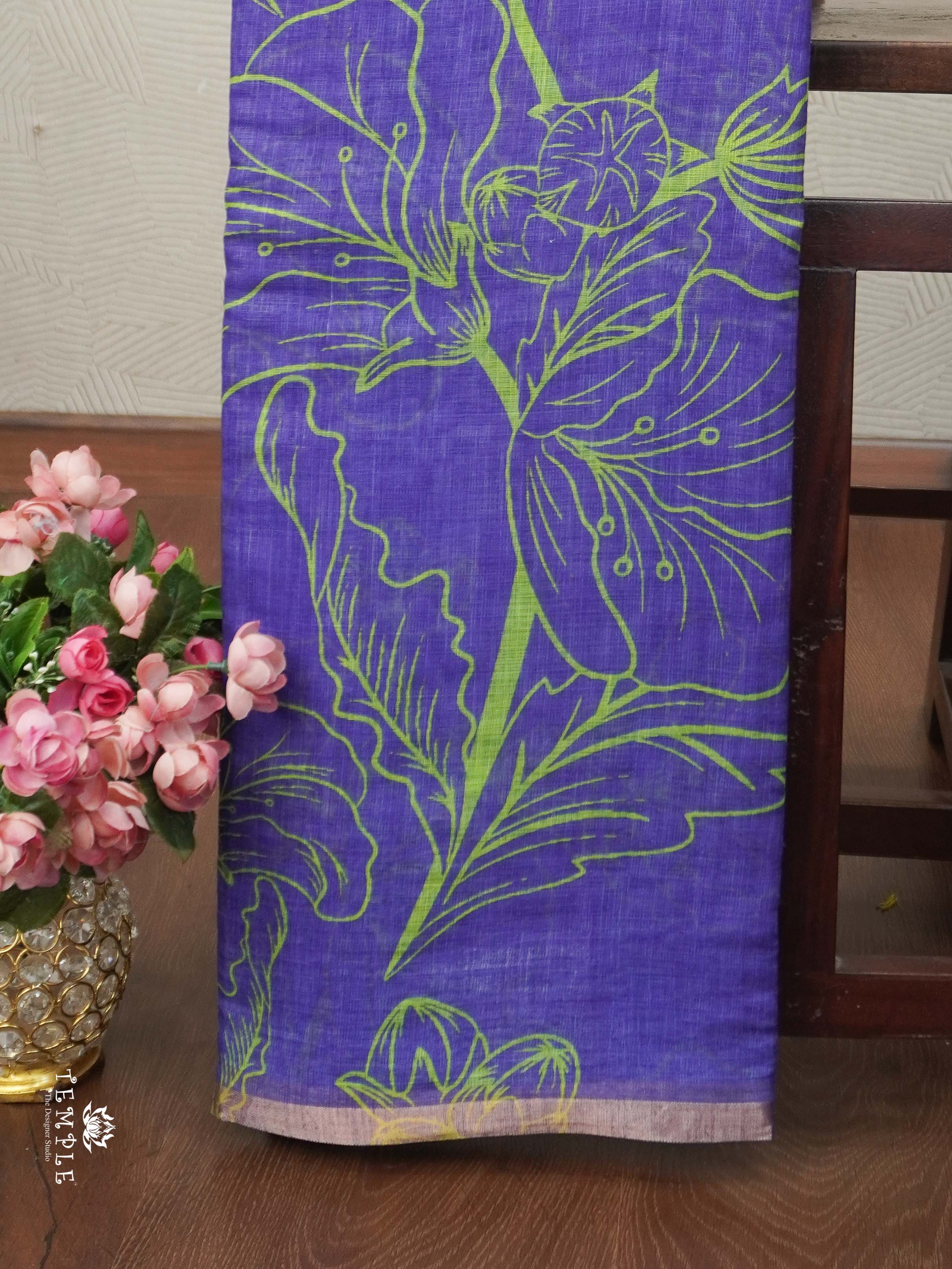 Printed Chanderi Cotton Saree | TTDS2172