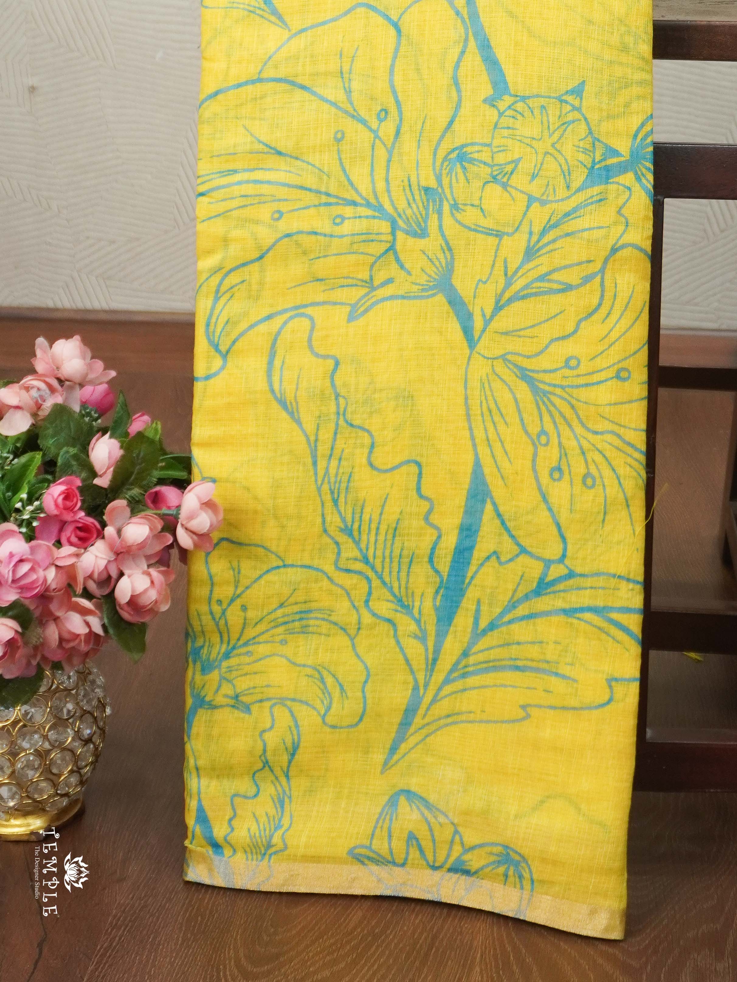 Printed Chanderi Cotton Saree | TTDS2172
