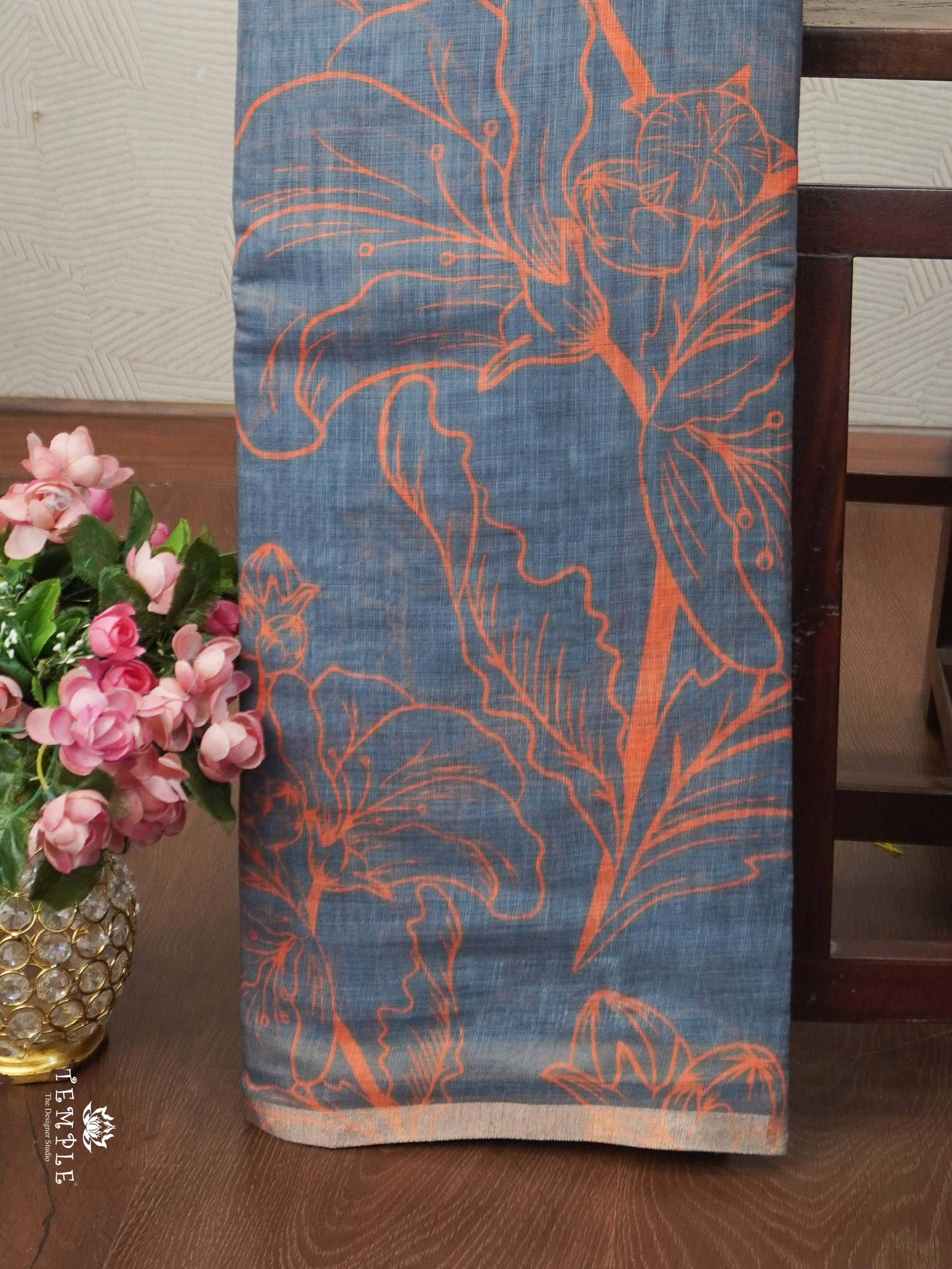 Printed Chanderi Cotton Saree | TTDS2172