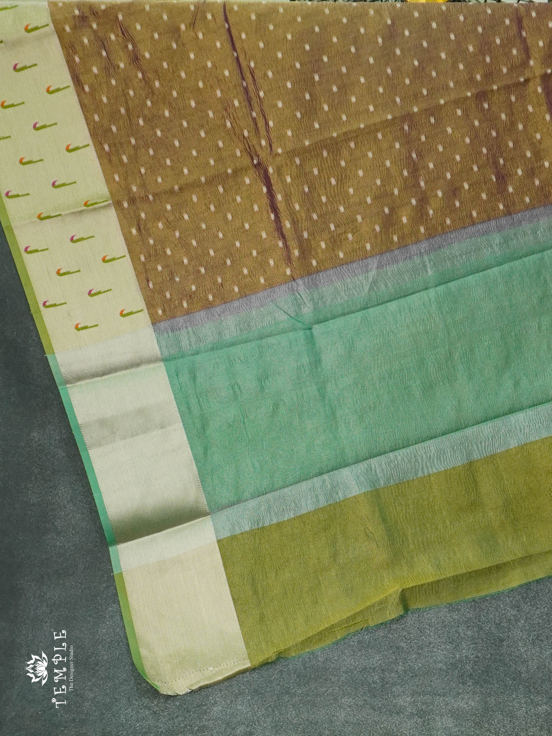 Crush Tissue Saree With Paithani Border | TTDS1286