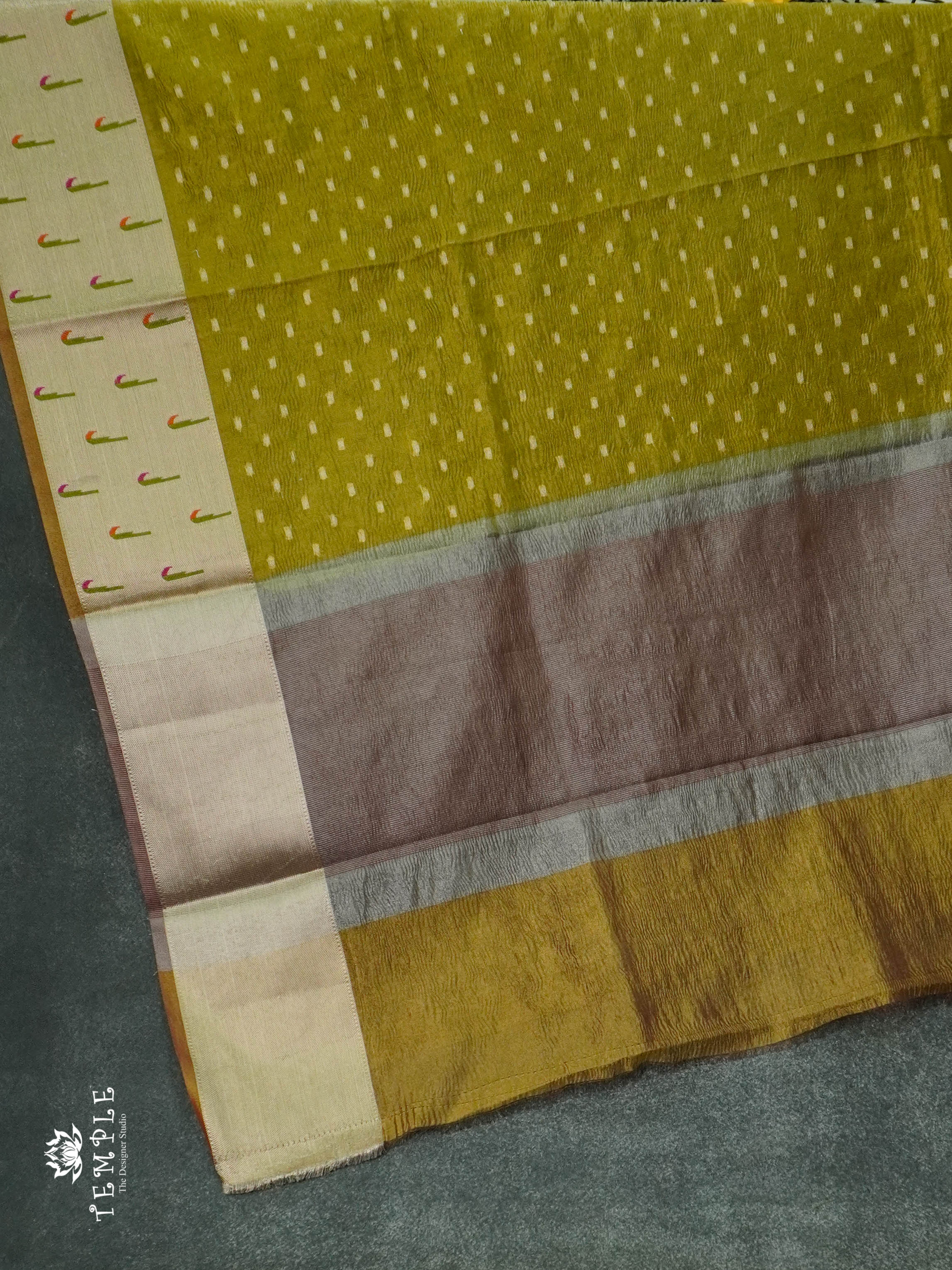 Crush Tissue Saree With Paithani Border | TTDS1286