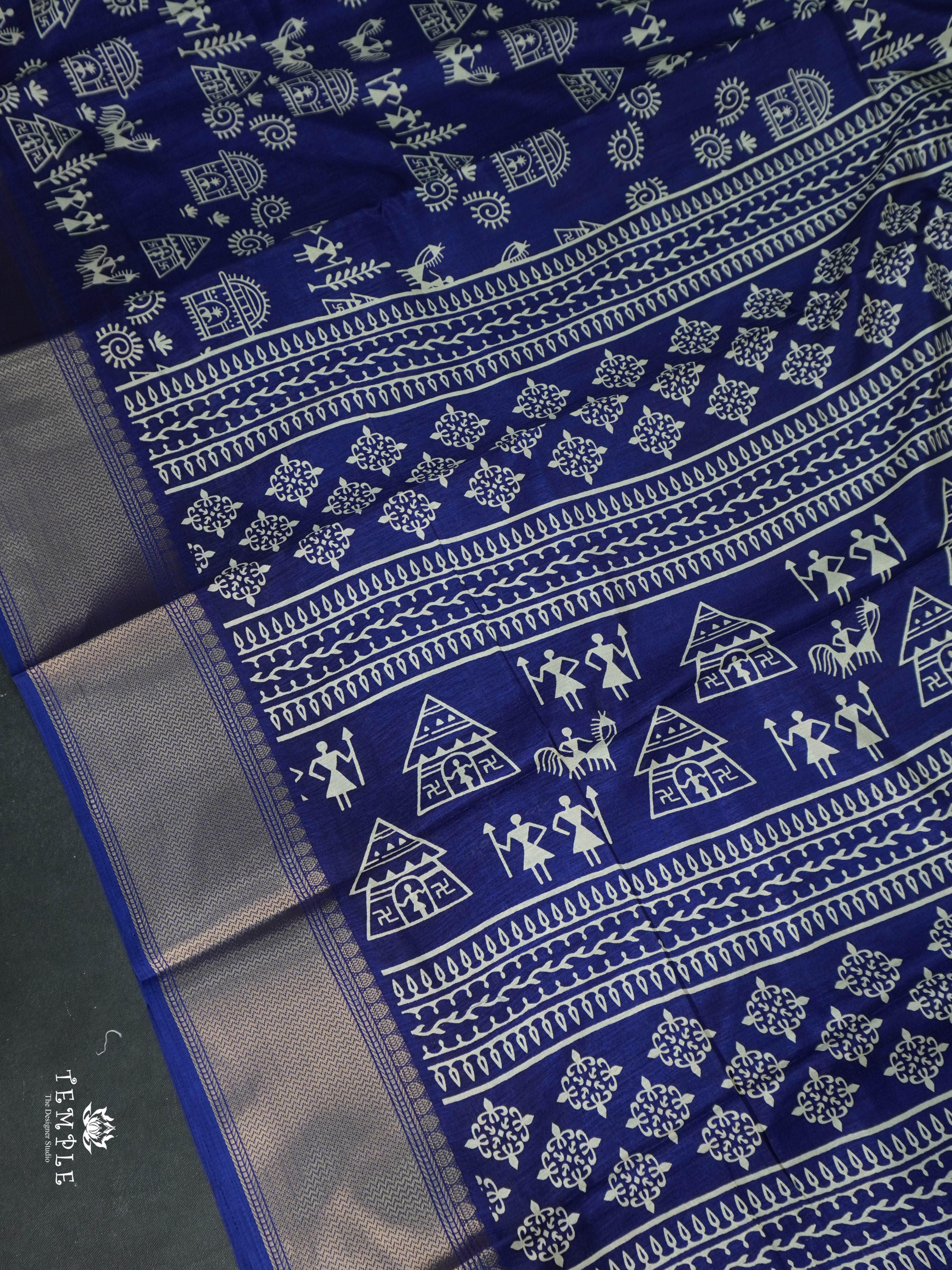 Warli Printed Dola Saree | TTDS1708