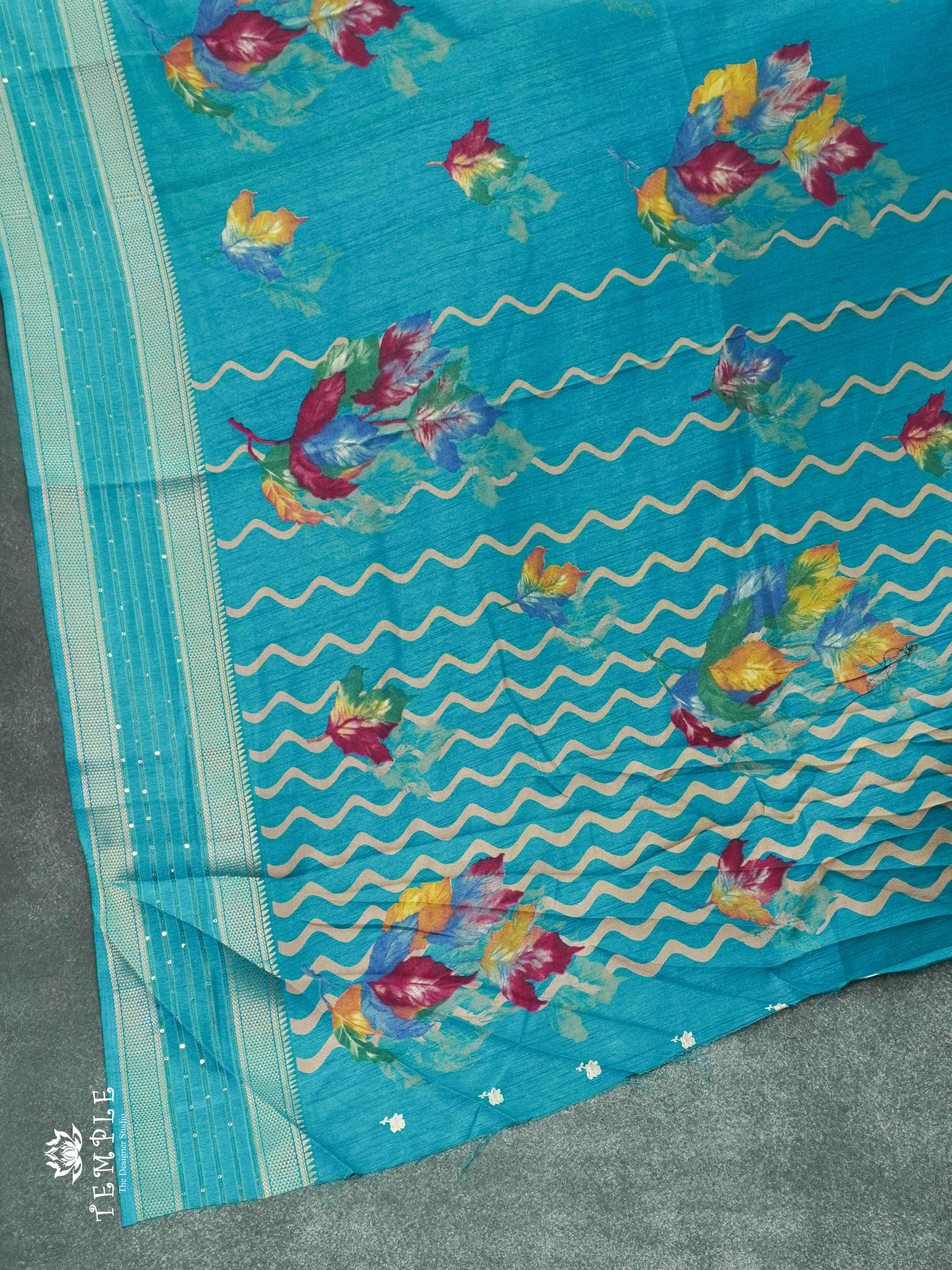 Sequence Dola Silk with Leaf Design Saree | TTDS1301 | Sparkling Deals