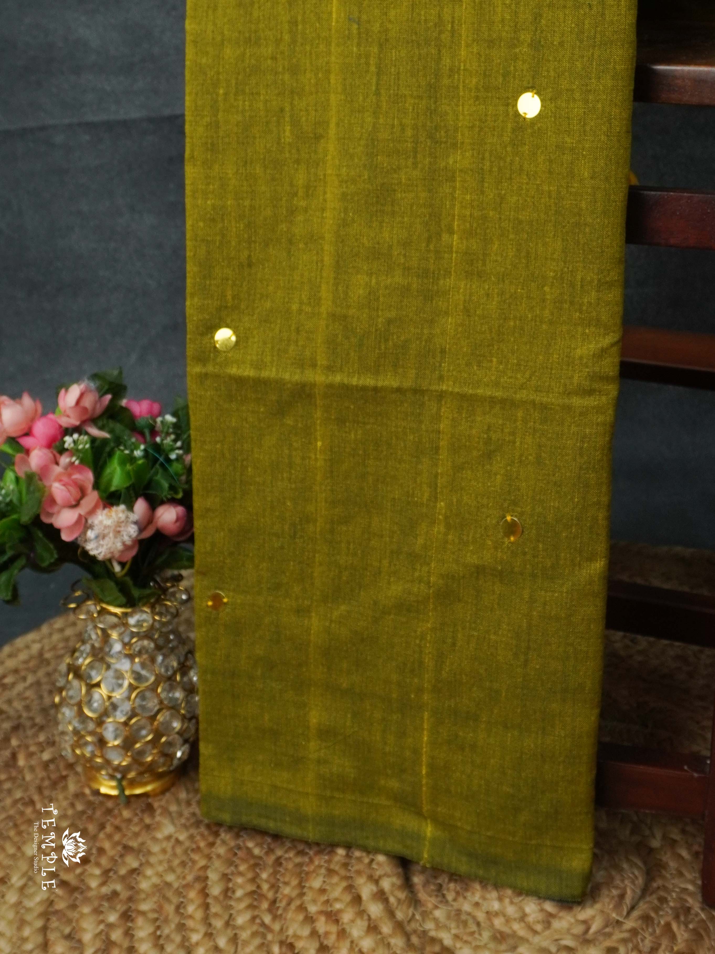 Mul Cotton Saree With Tikki Work | TTDS2177