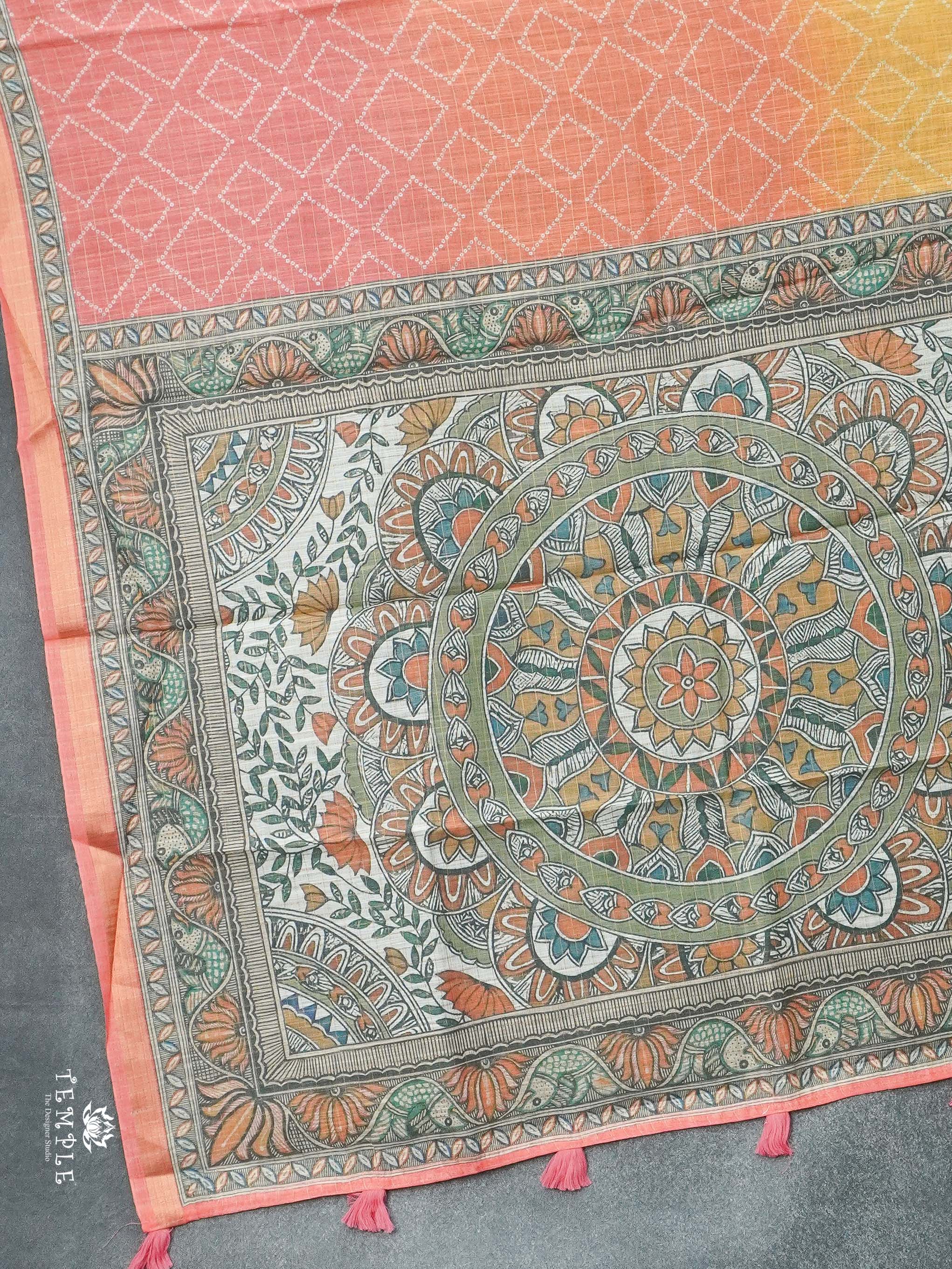 Chanderi Cotton Saree With Triple Shades | TTDS2504