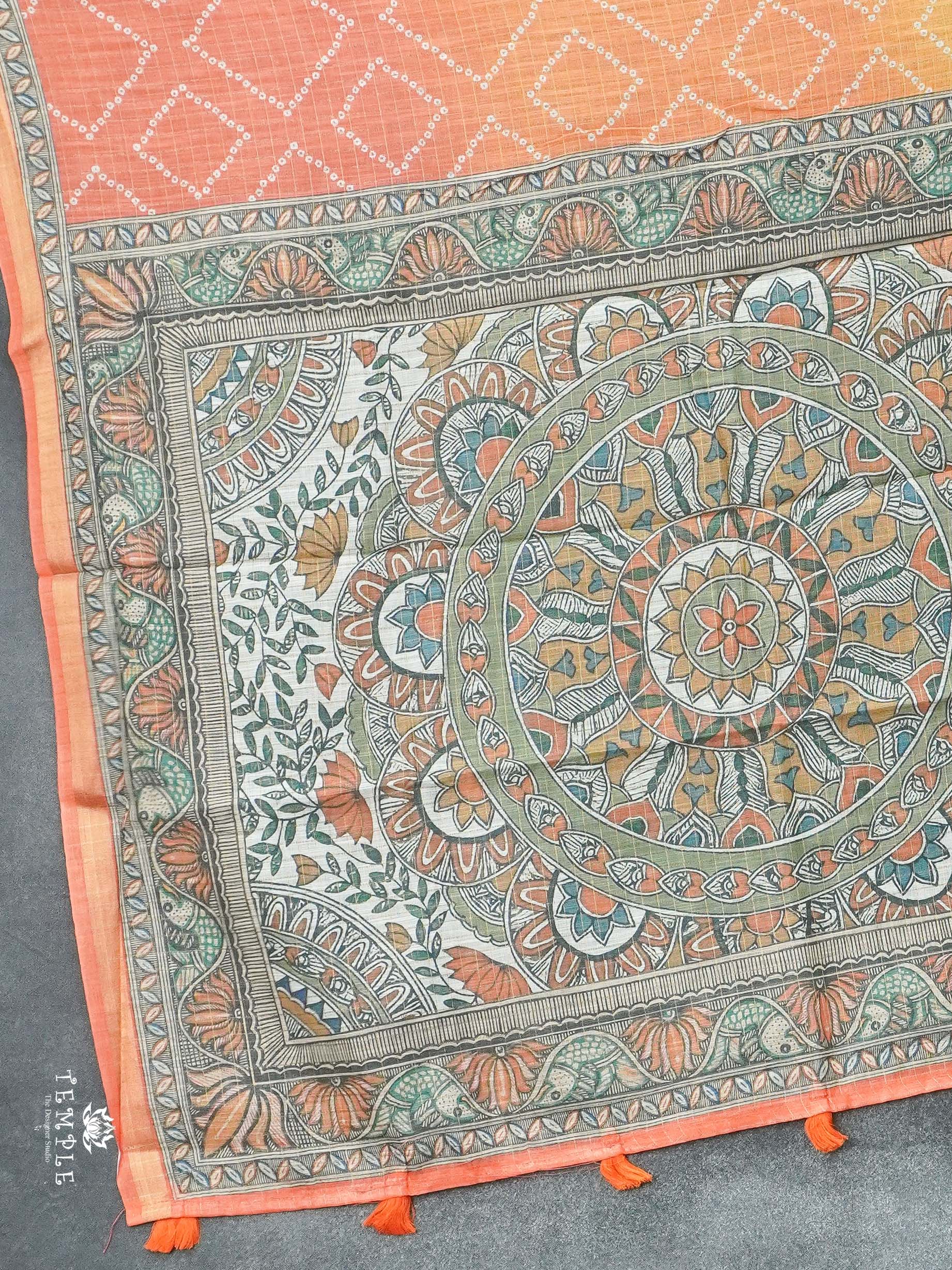 Chanderi Cotton Saree With Triple Shades | TTDS2504