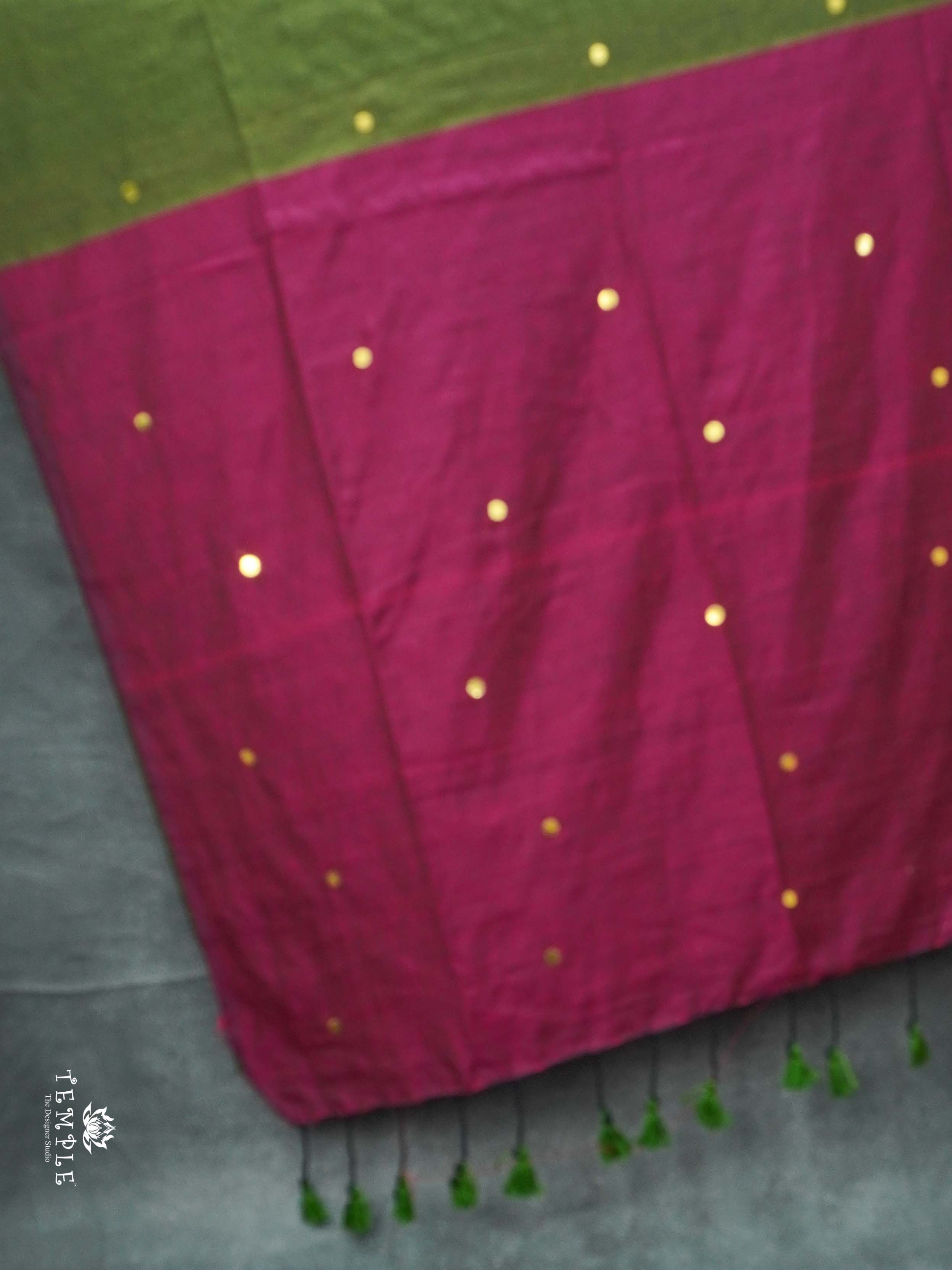 Mul Cotton Saree With Tikki Work | TTDS2177