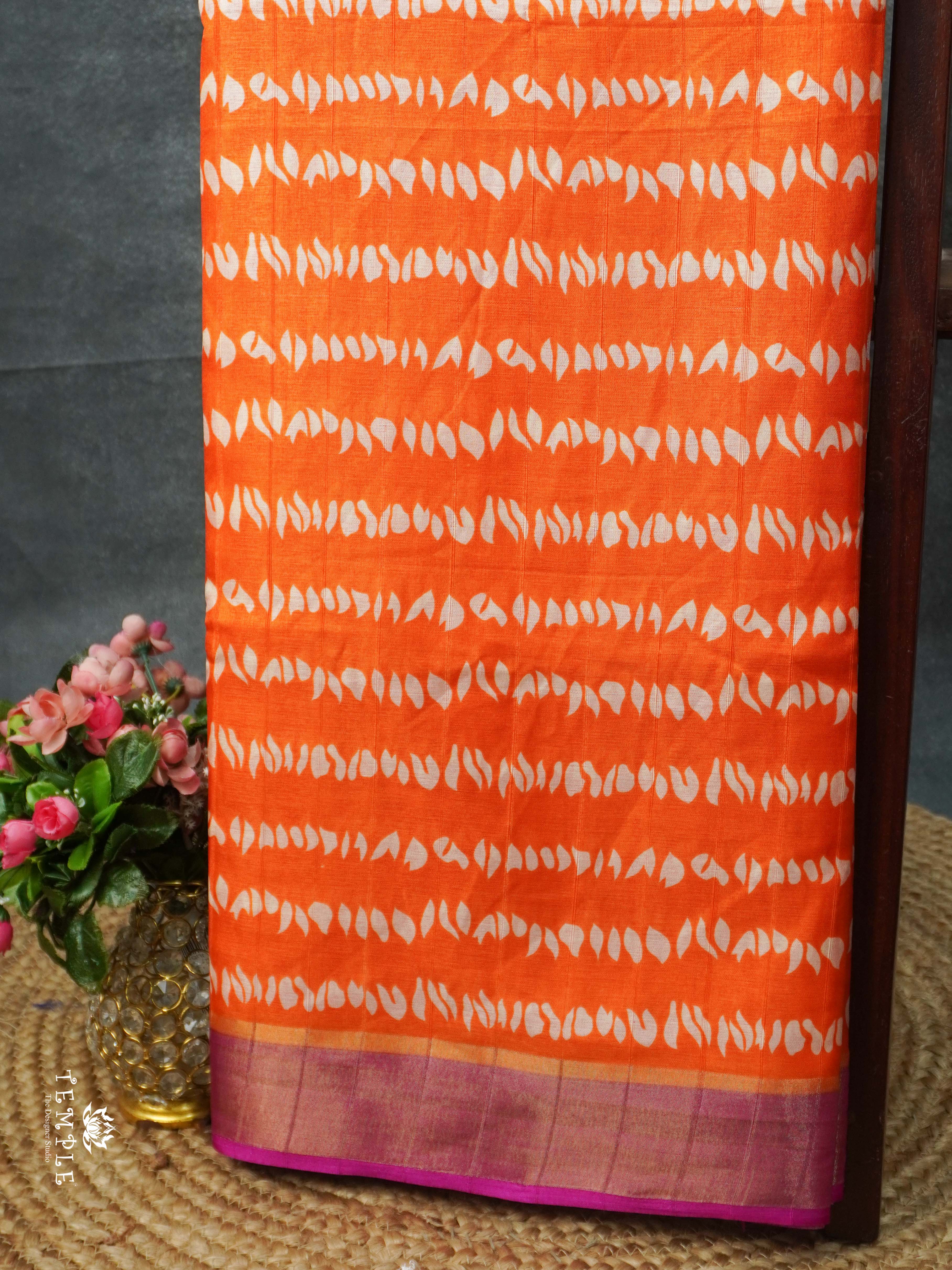 Printed Semi Raw Silk Saree | TTDS2178 | PRE BOOKING