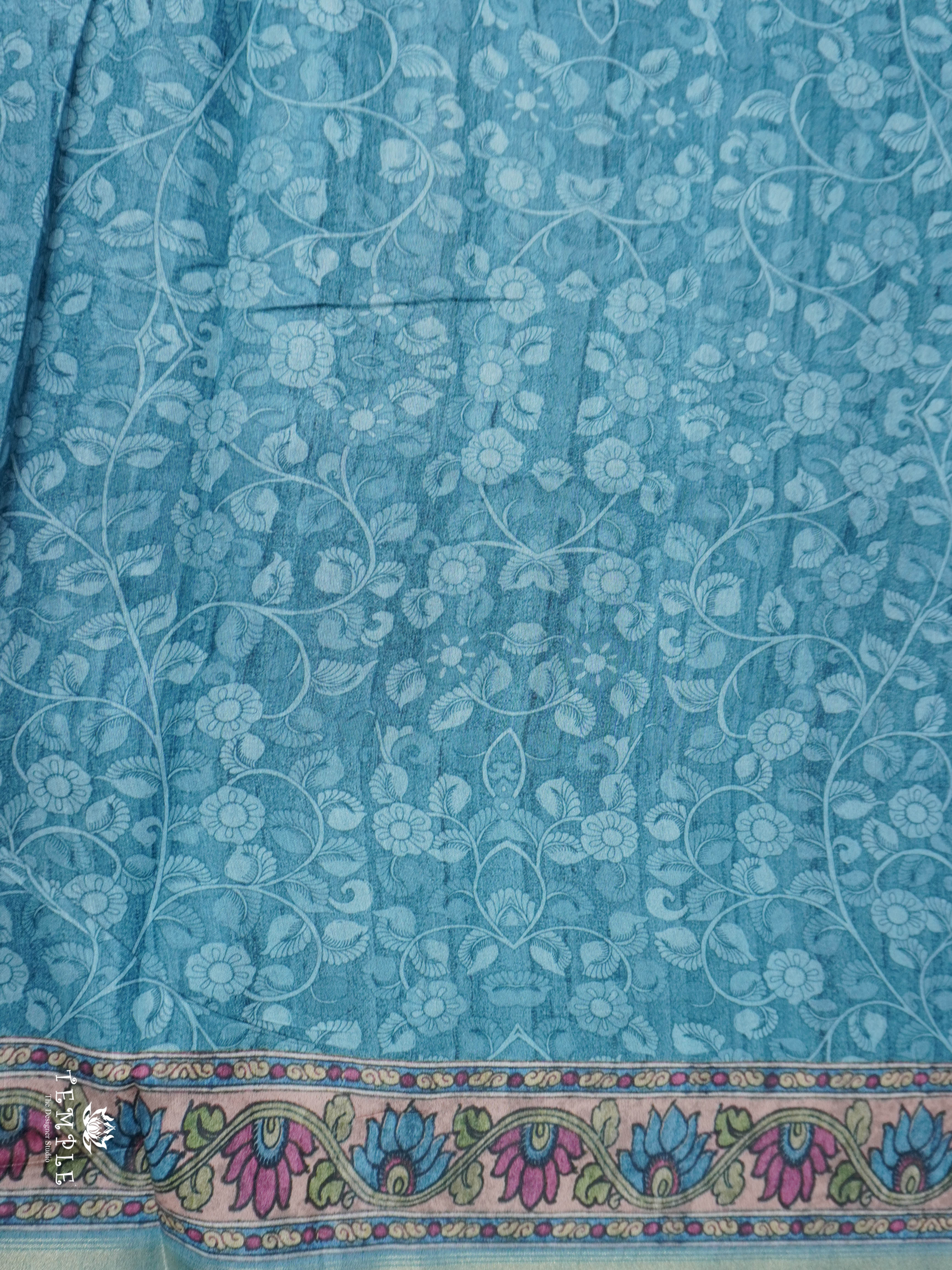 Digital Printed Semi Raw Silk Saree | TTDS1794