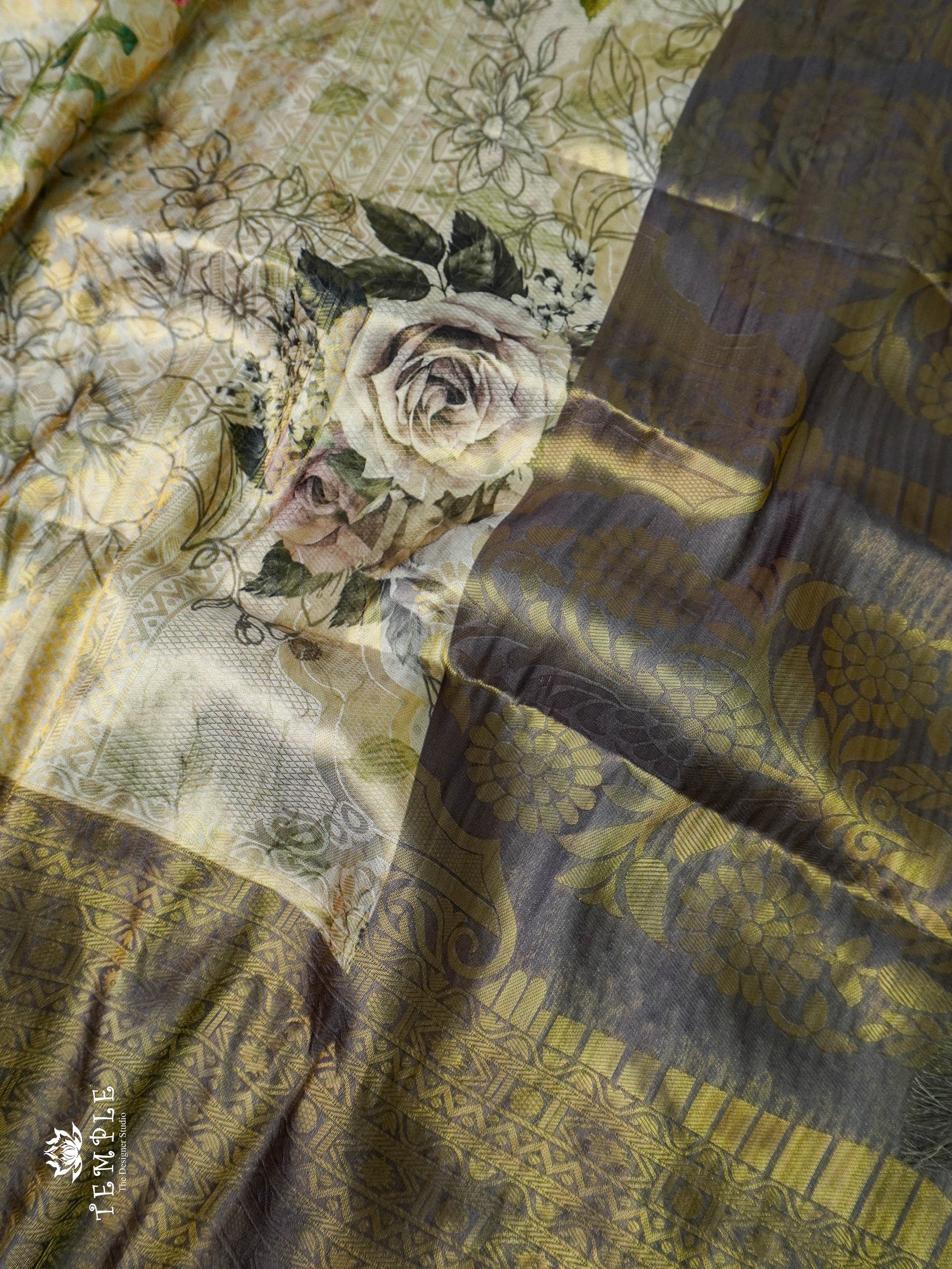 Printed Softy silk saree  | TTDS673