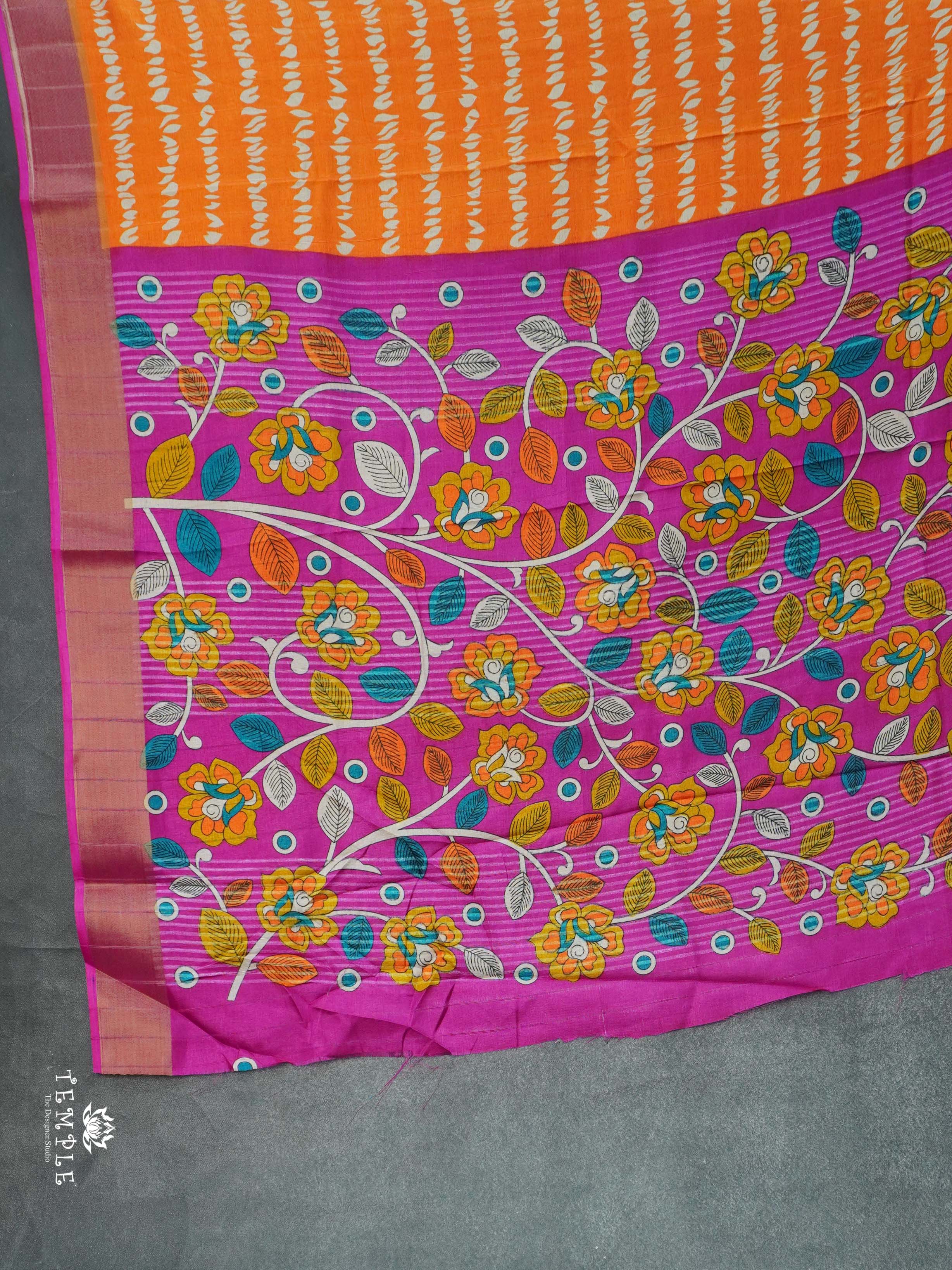 Printed Semi Raw Silk Saree | TTDS2178 | PRE BOOKING