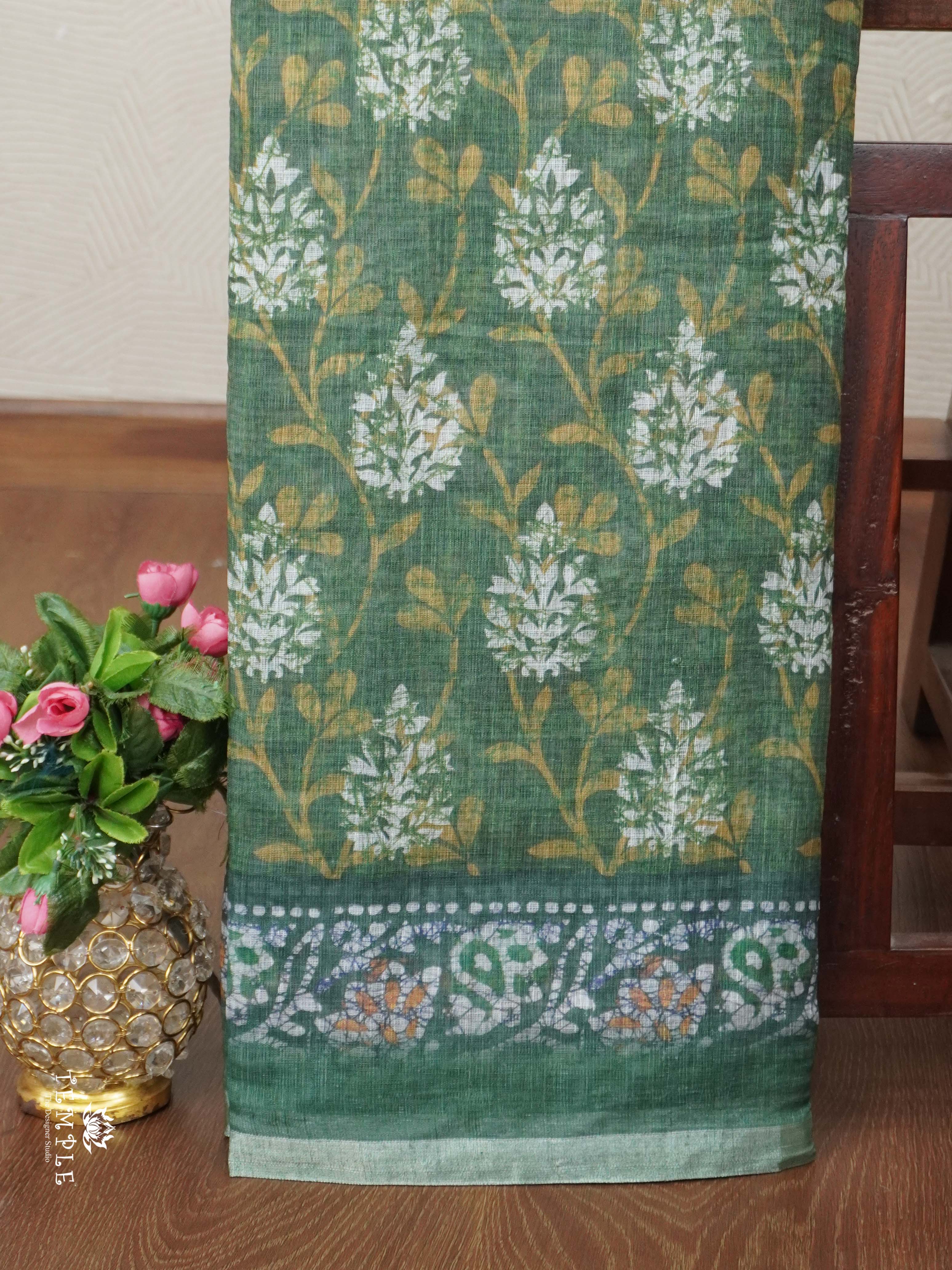 Linen Cotton Saree | TTDS2680