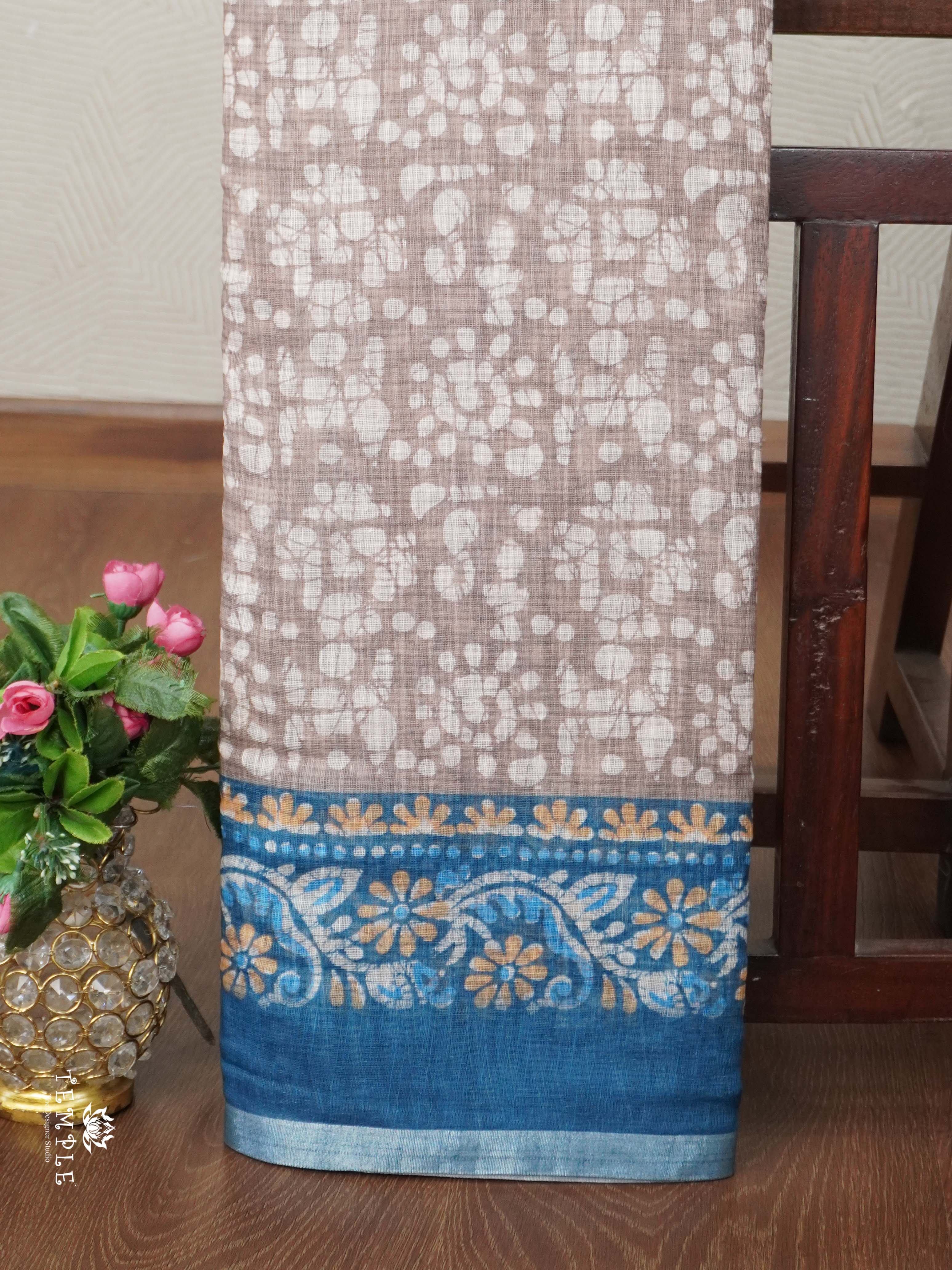 Linen Cotton Saree | TTDS2680