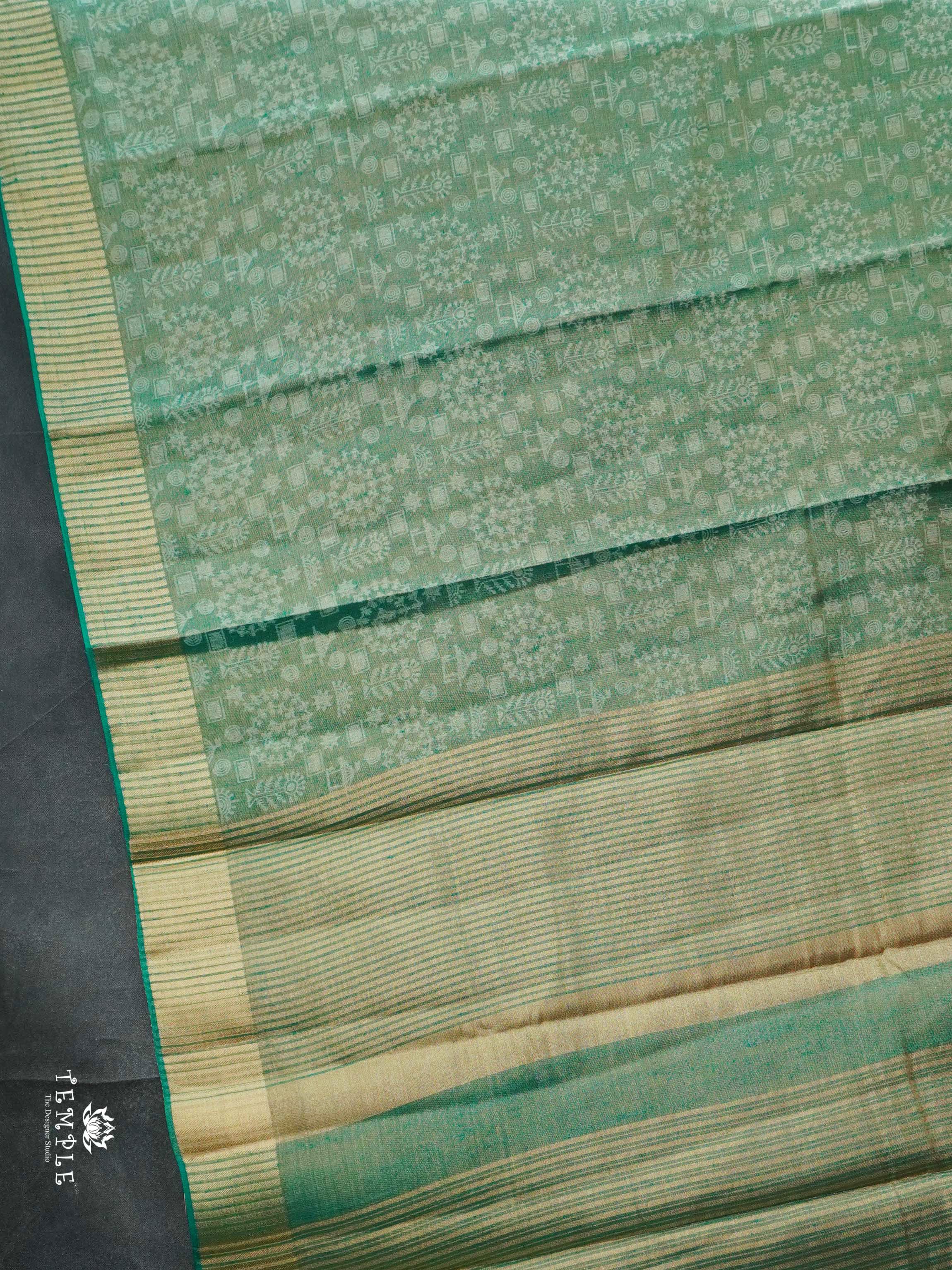 Warlin Printed Linen Tissue Saree | TTDS2176