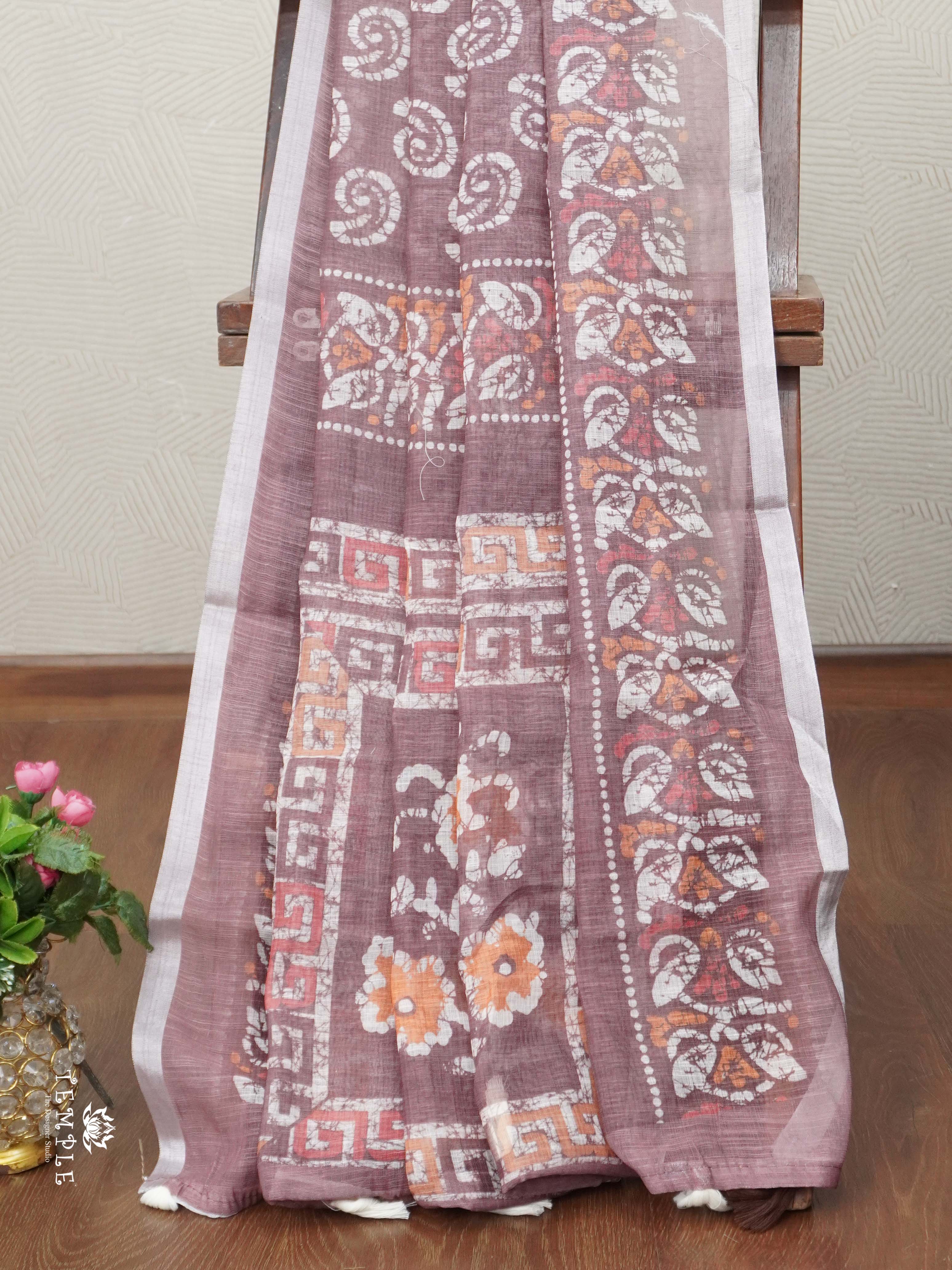 Linen Cotton Saree | TTDS2680