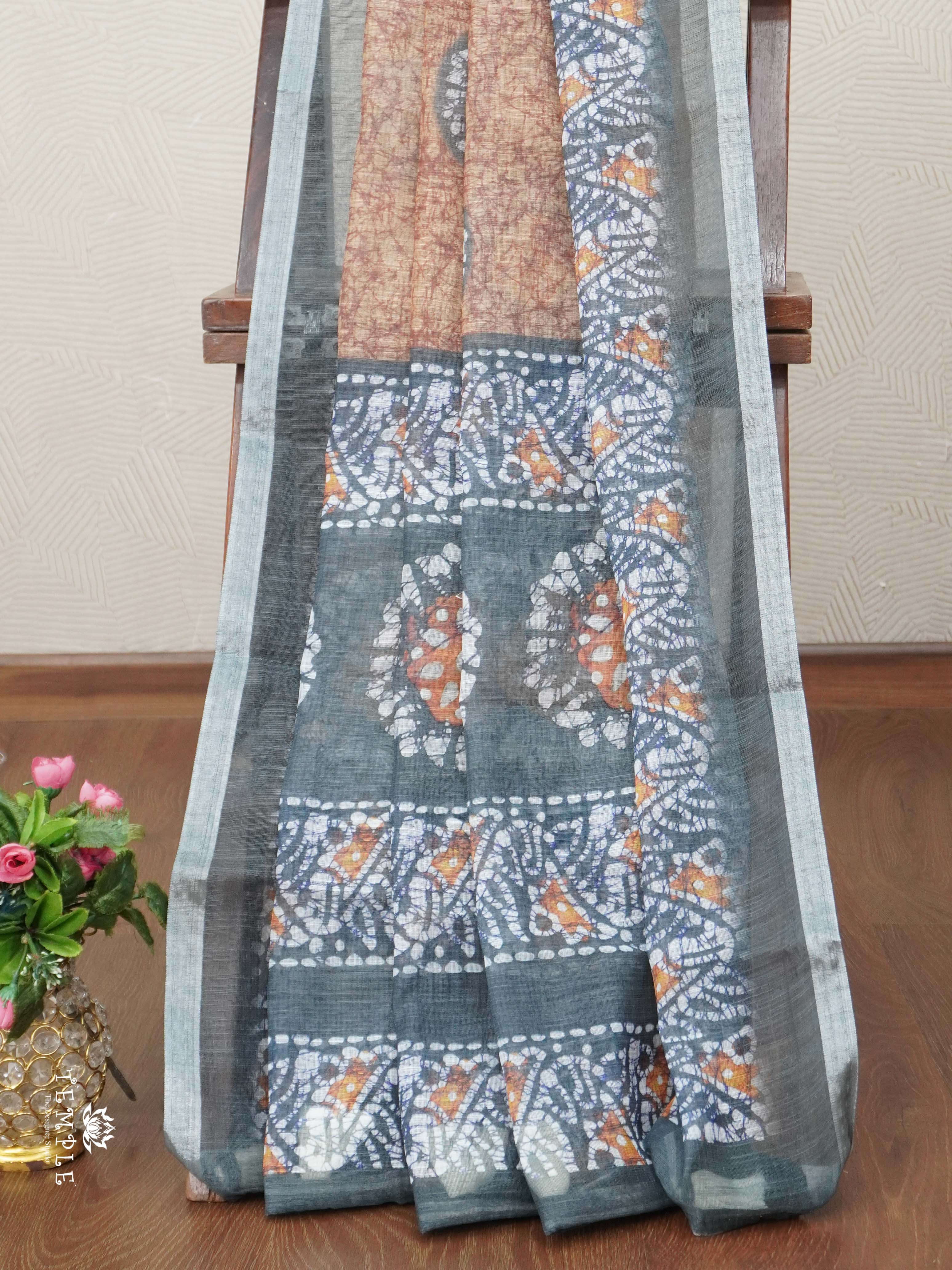 Linen Cotton Saree | TTDS2680