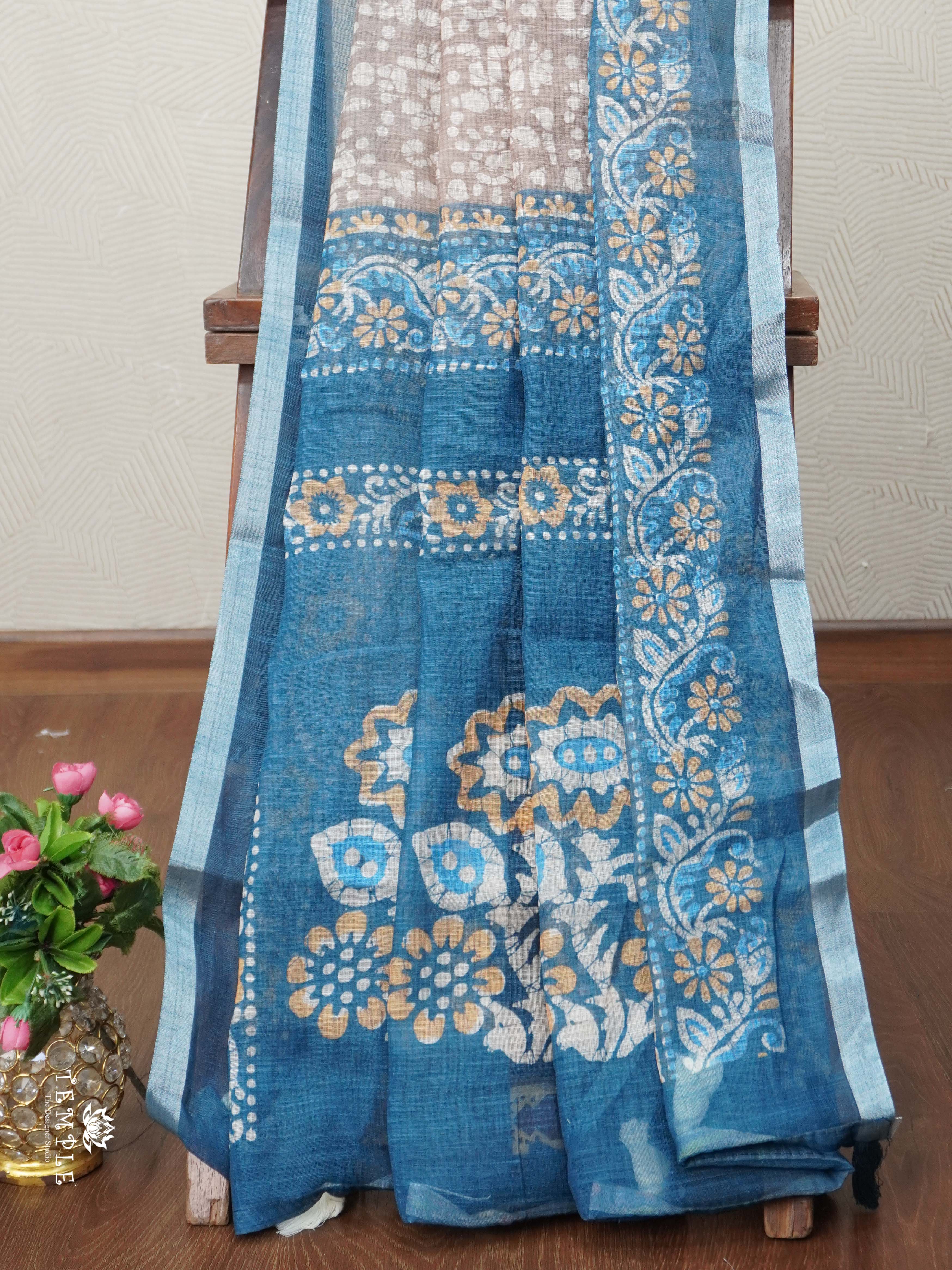 Linen Cotton Saree | TTDS2680