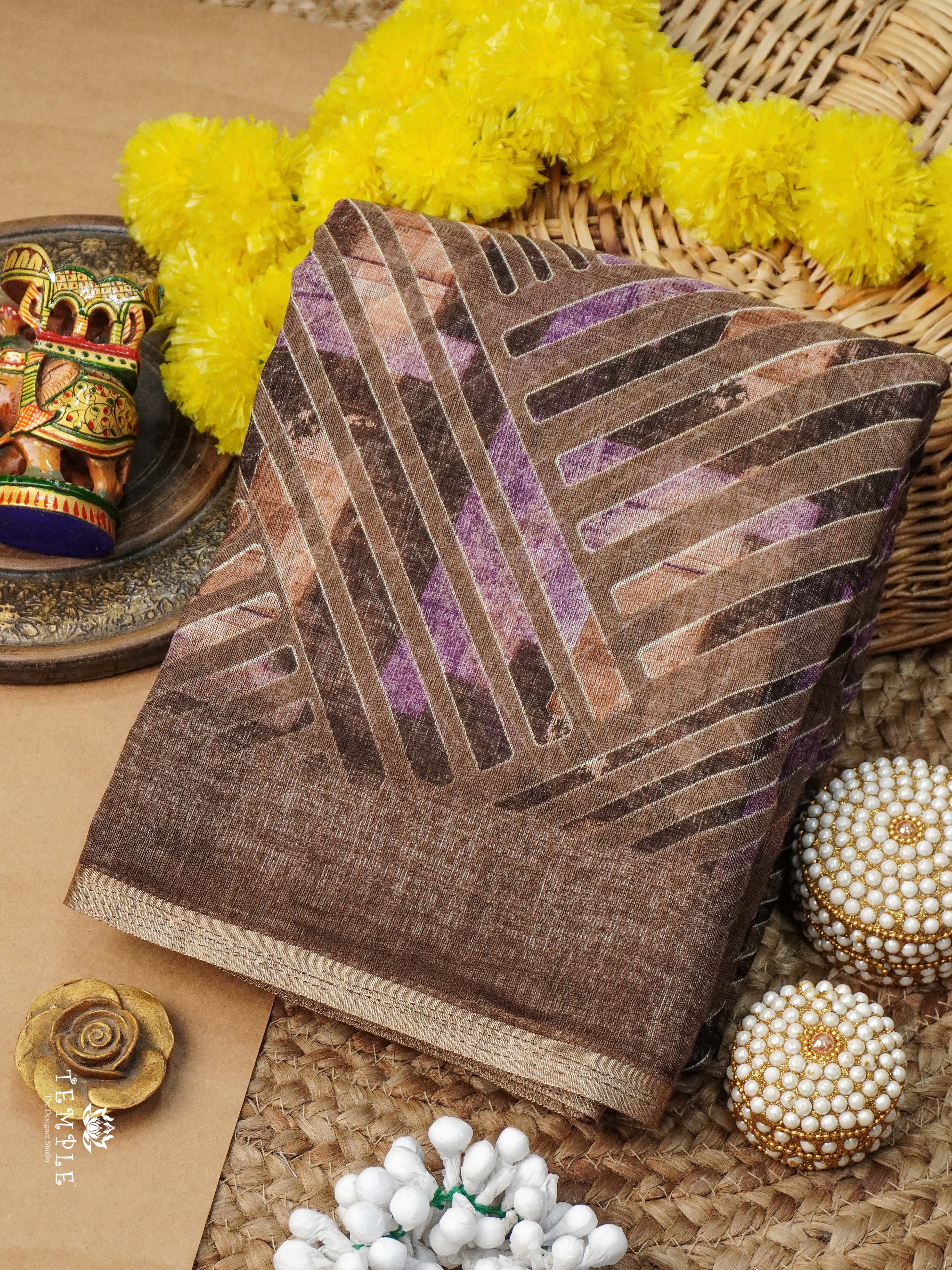 Linen Cotton Saree | TTDS2762