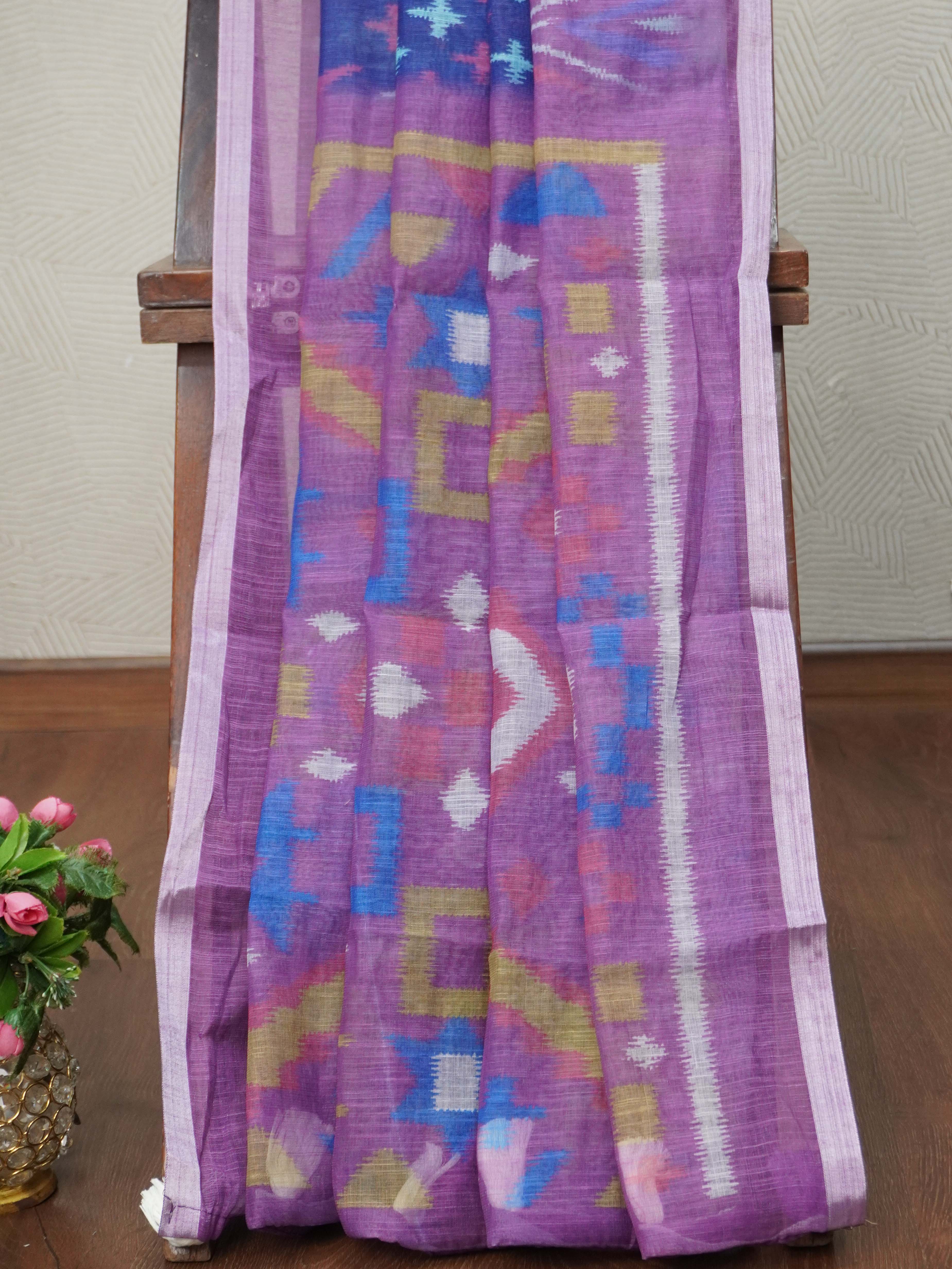 Linen Cotton Saree | TTDS2680