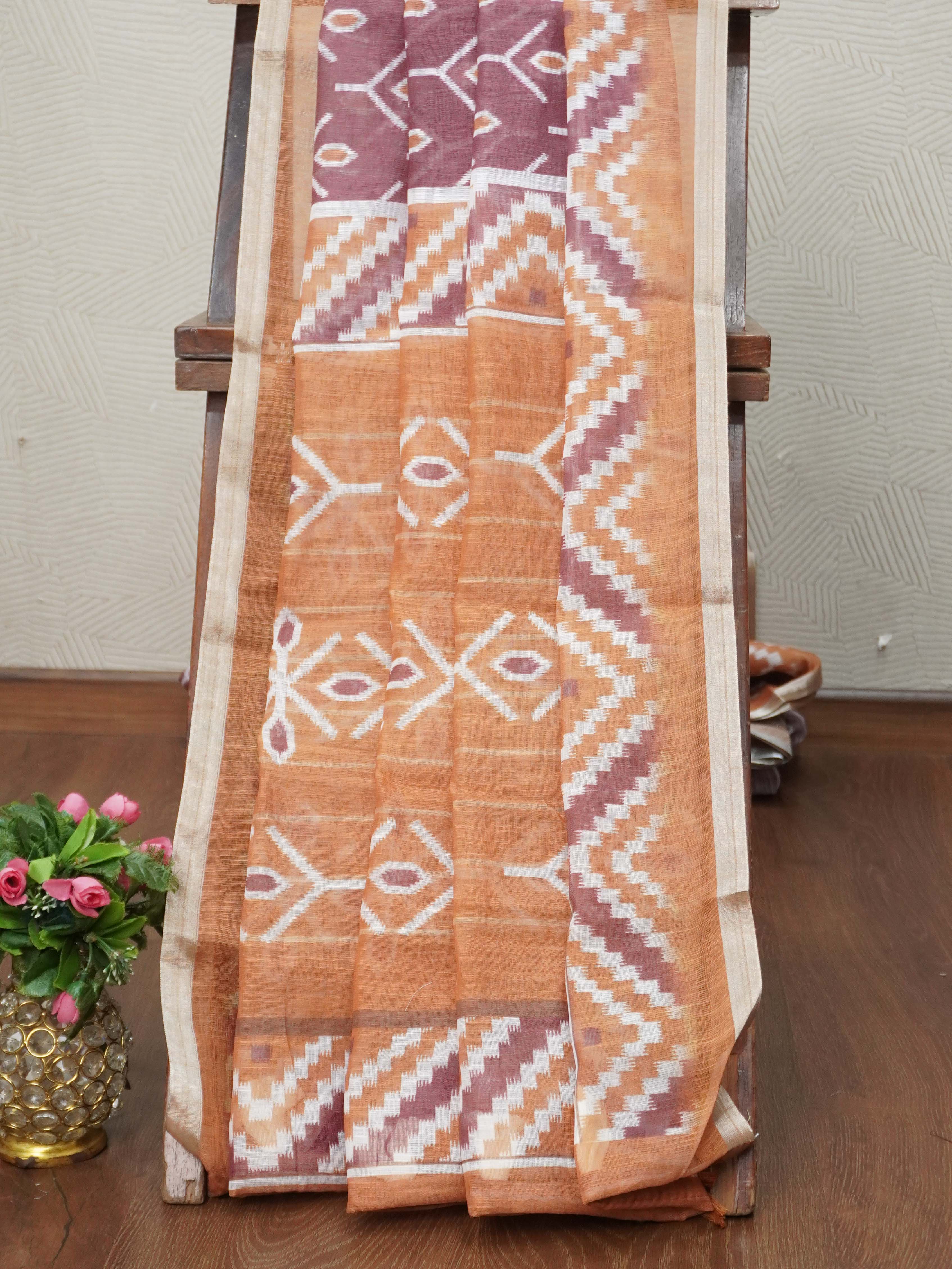 Linen Cotton Saree | TTDS2680