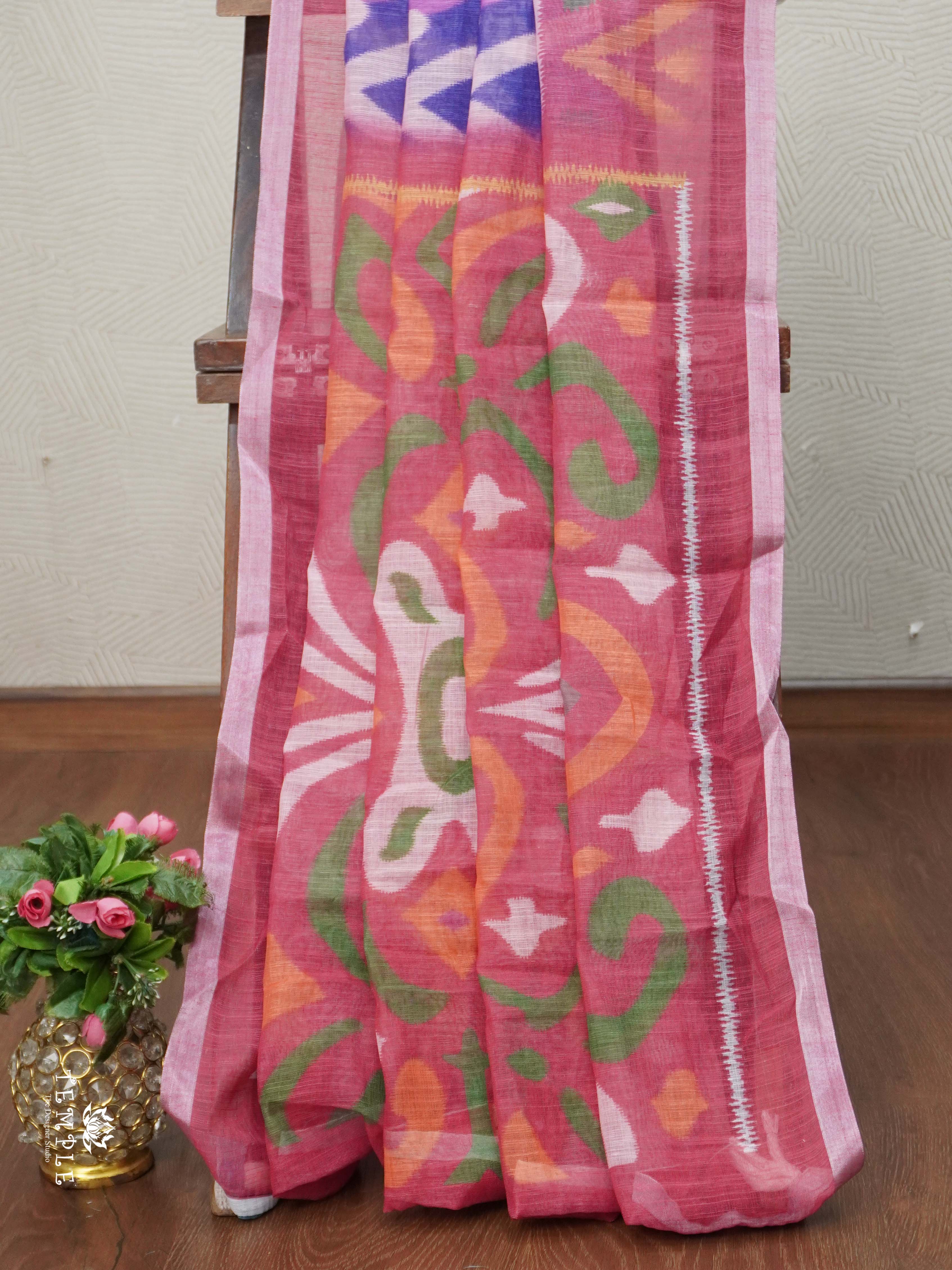 Linen Cotton Saree | TTDS2680