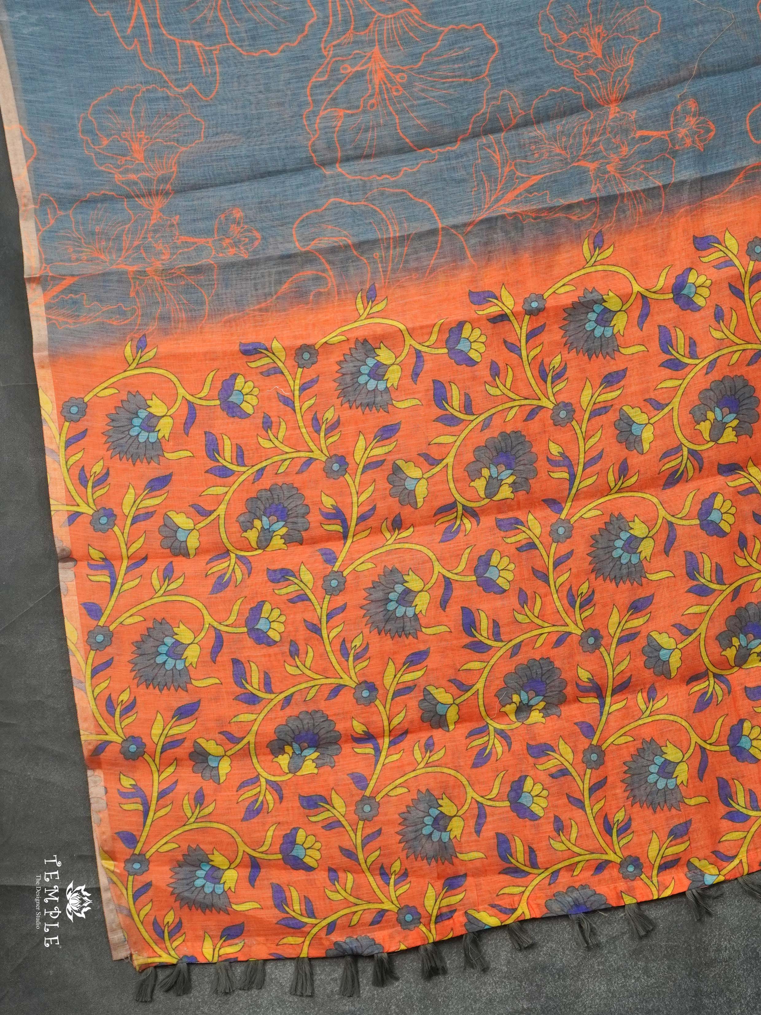 Printed Chanderi Cotton Saree | TTDS2172