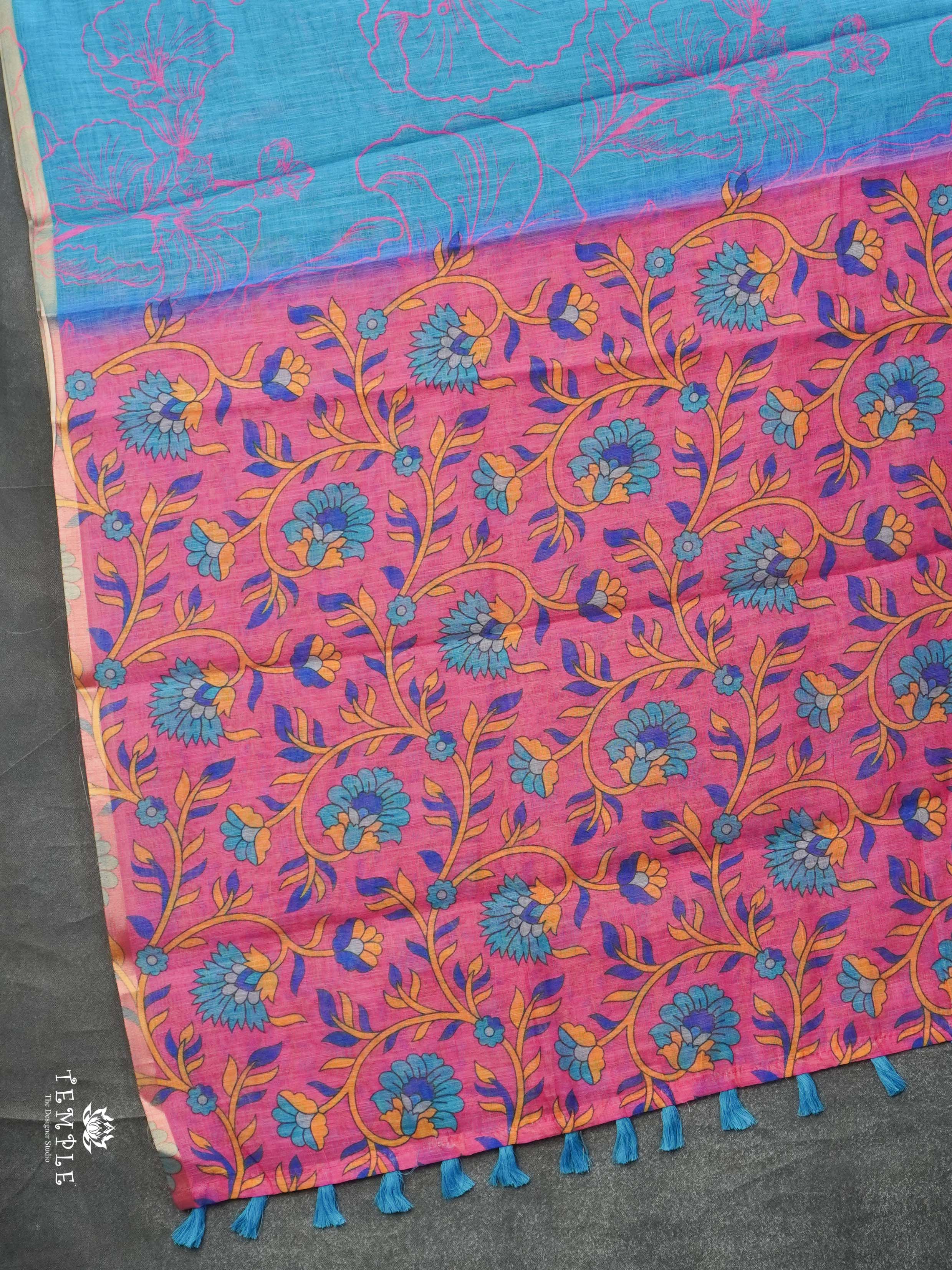 Printed Chanderi Cotton Saree | TTDS2172