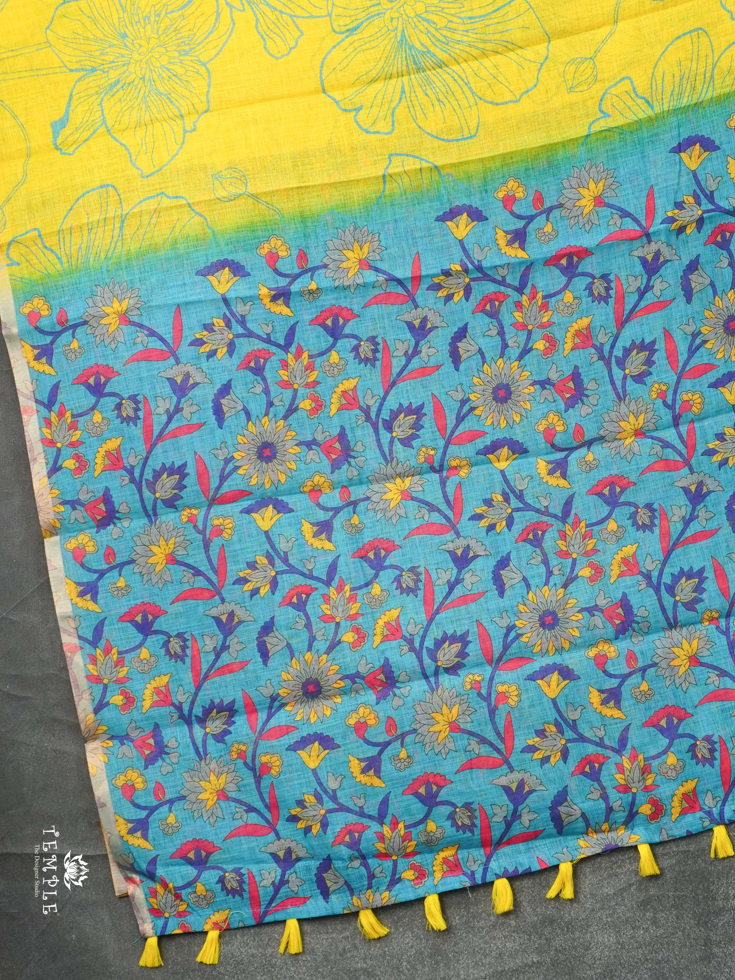 Printed Chanderi Cotton Saree | TTDS2169