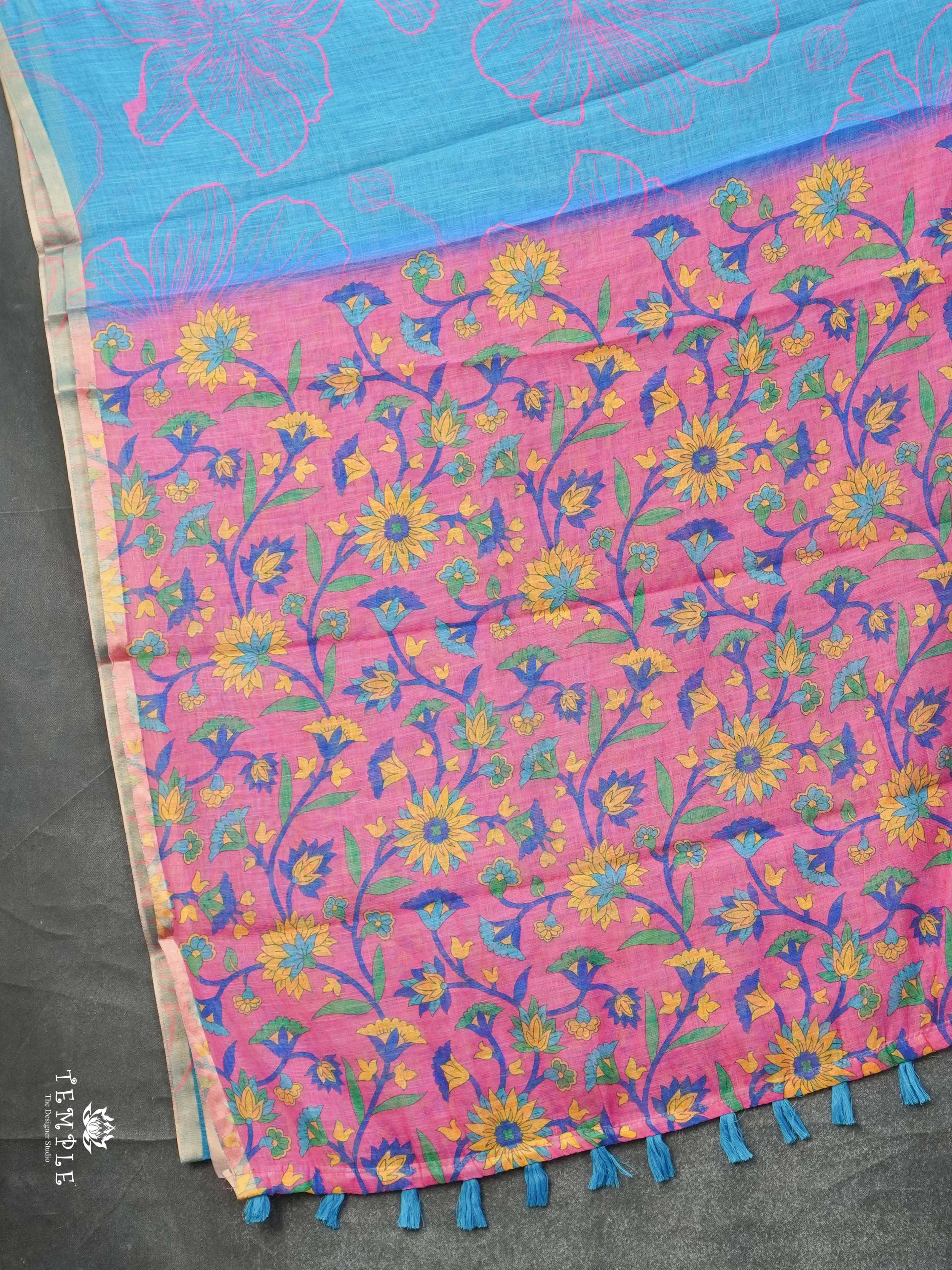 Printed Chanderi Cotton Saree | TTDS2169