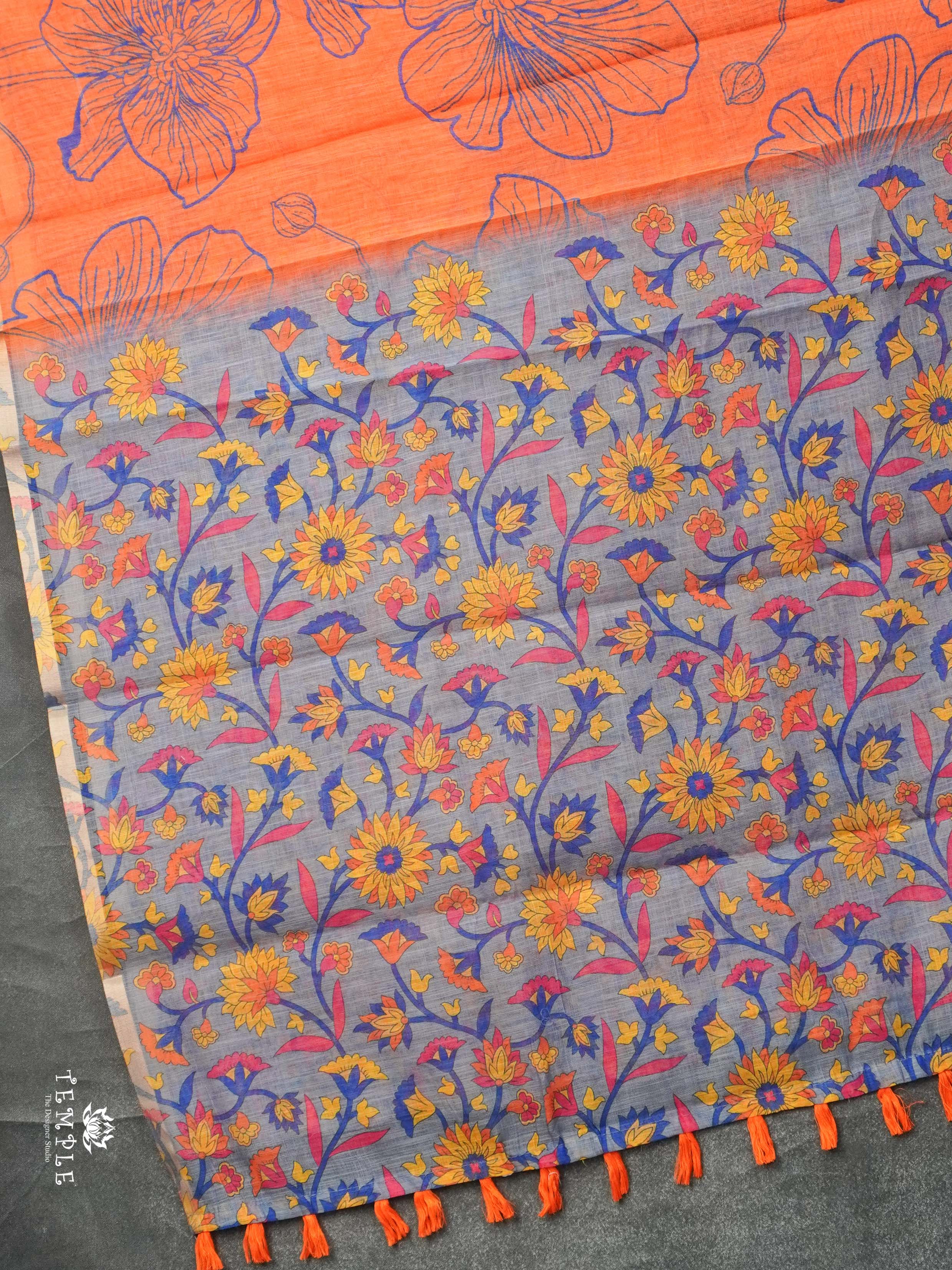 Printed Chanderi Cotton Saree | TTDS2169