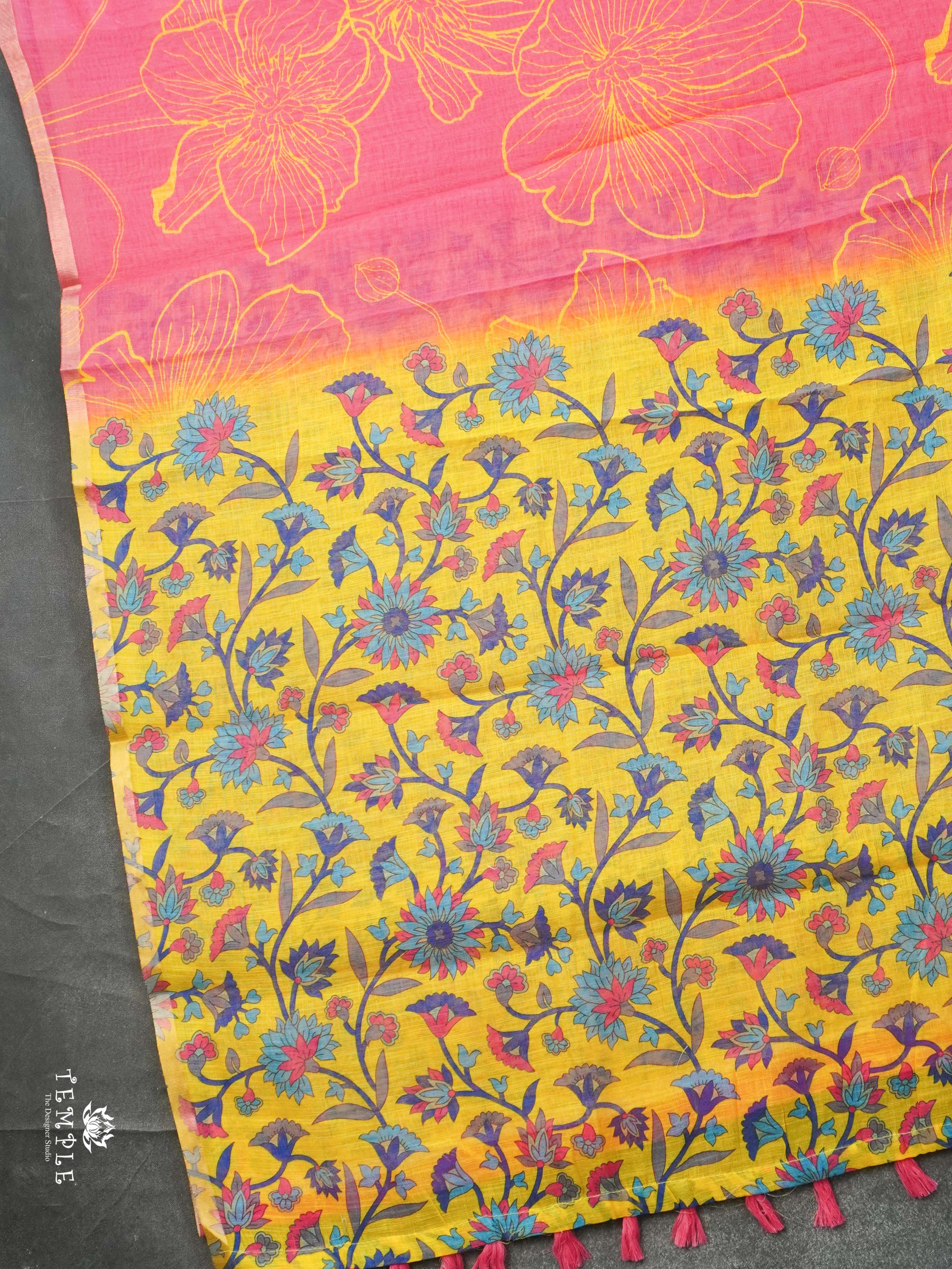 Printed Chanderi Cotton Saree | TTDS2169