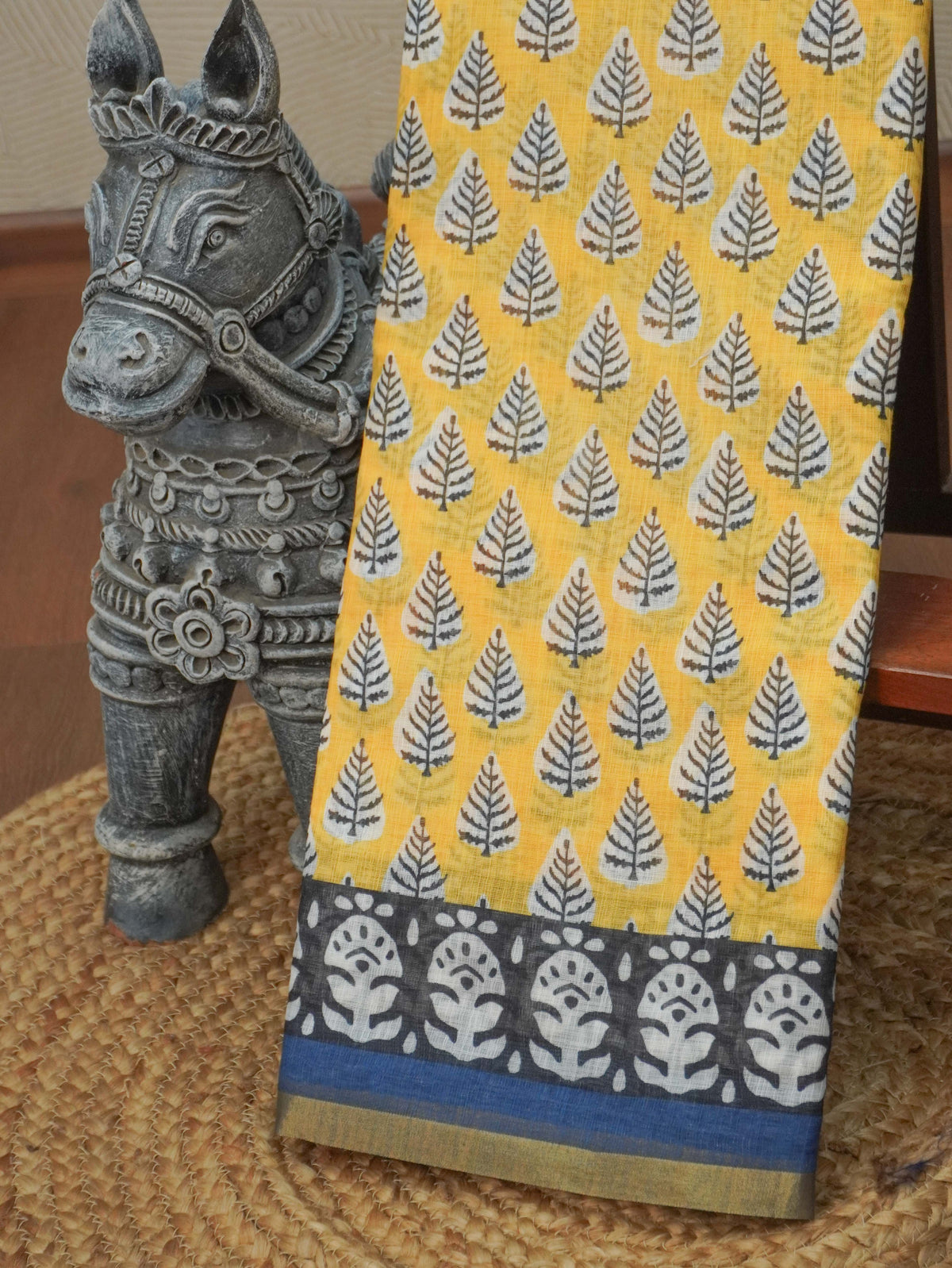 Linen Cotton Saree | TTDS3614