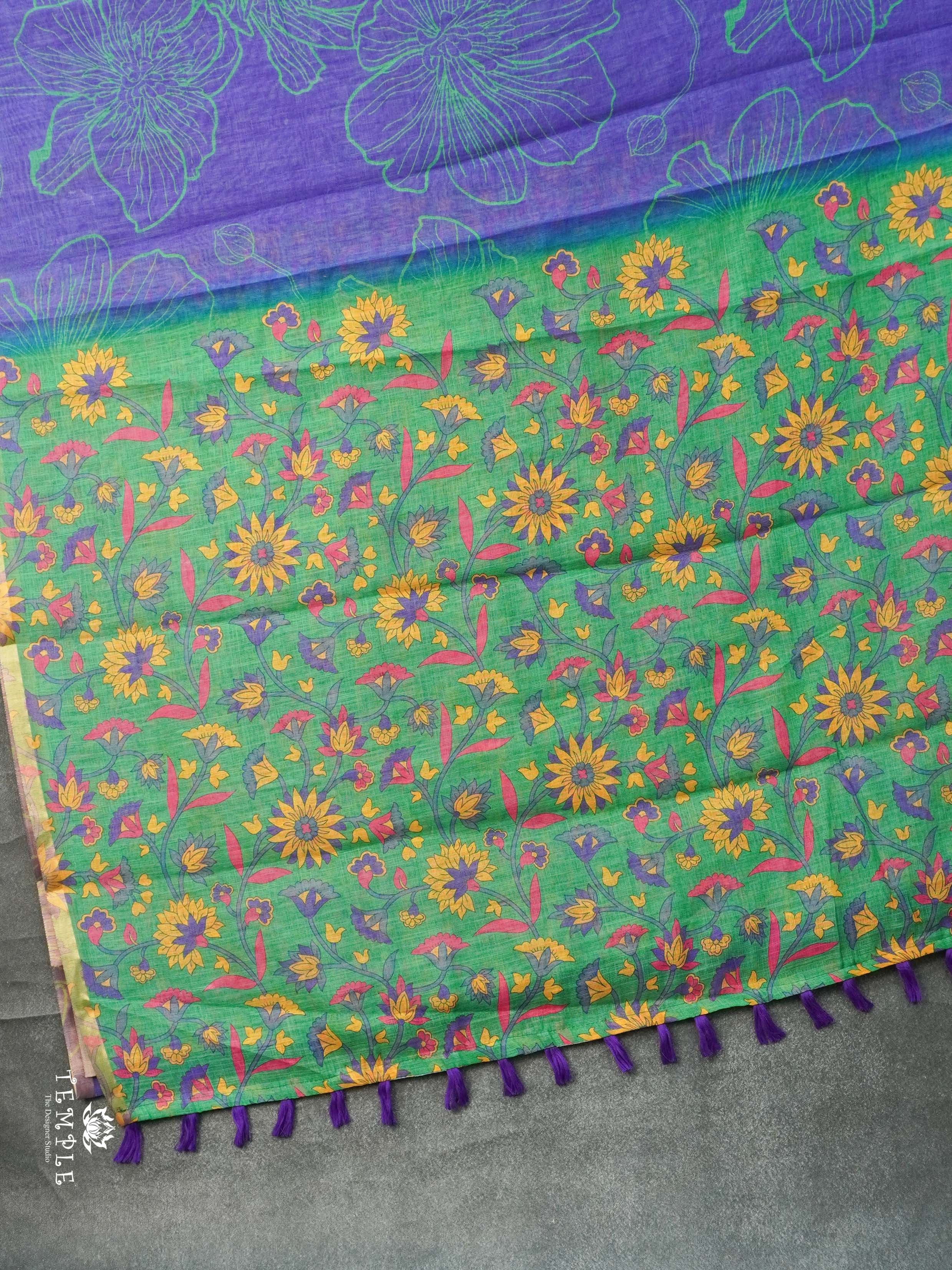 Printed Chanderi Cotton Saree | TTDS2169