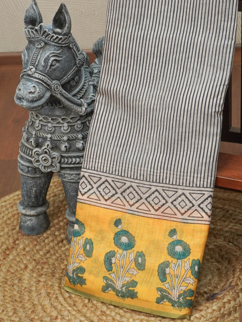 Linen Cotton Saree | TTDS3614