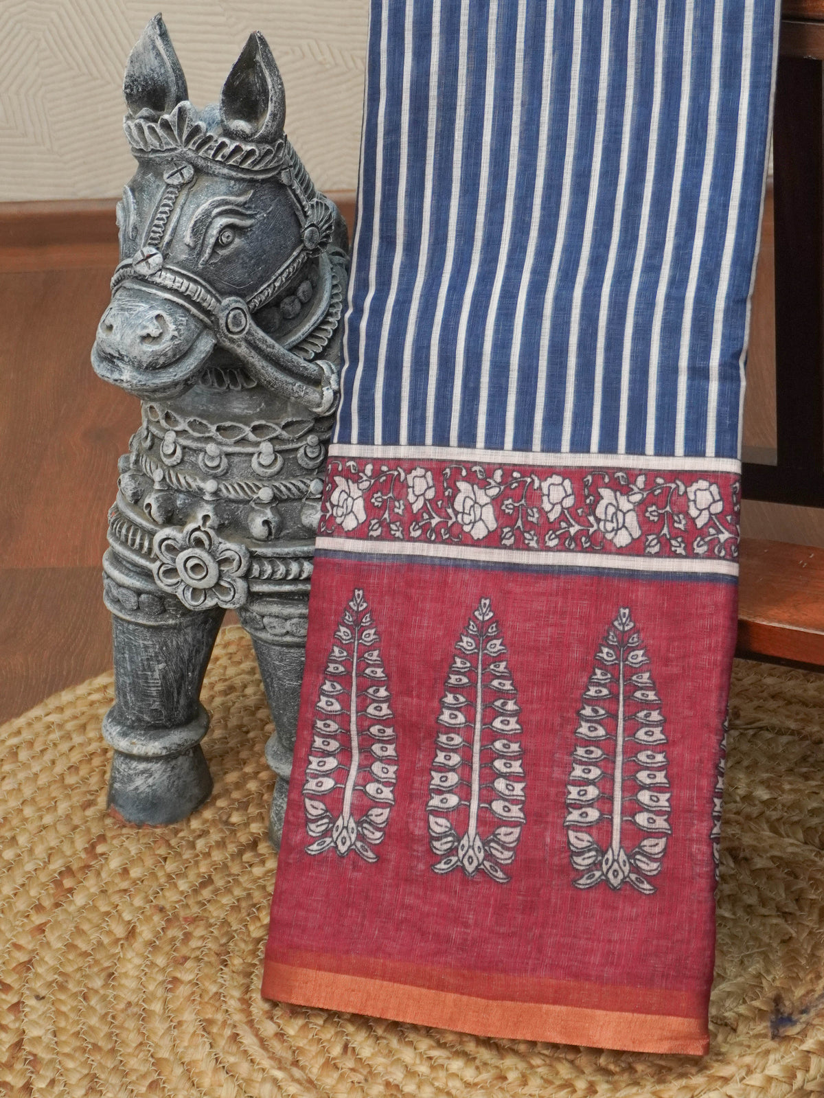 Linen Cotton Saree | TTDS3614