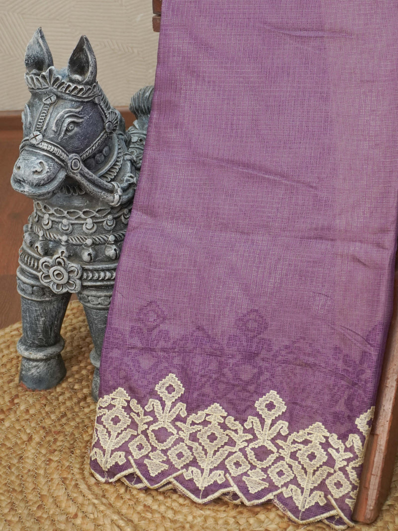 Kota Cotton Saree With Embroidery Work | TTDS3606