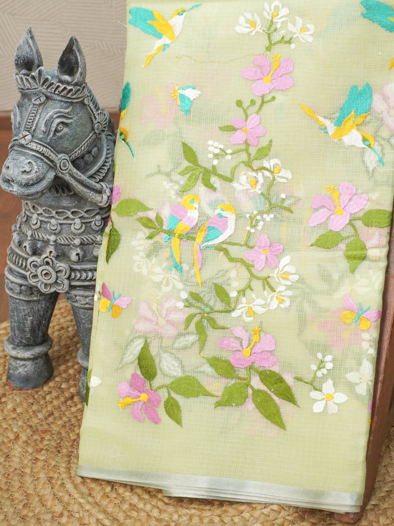 Kota Cotton Saree With Embroidery Work | TTDS3608