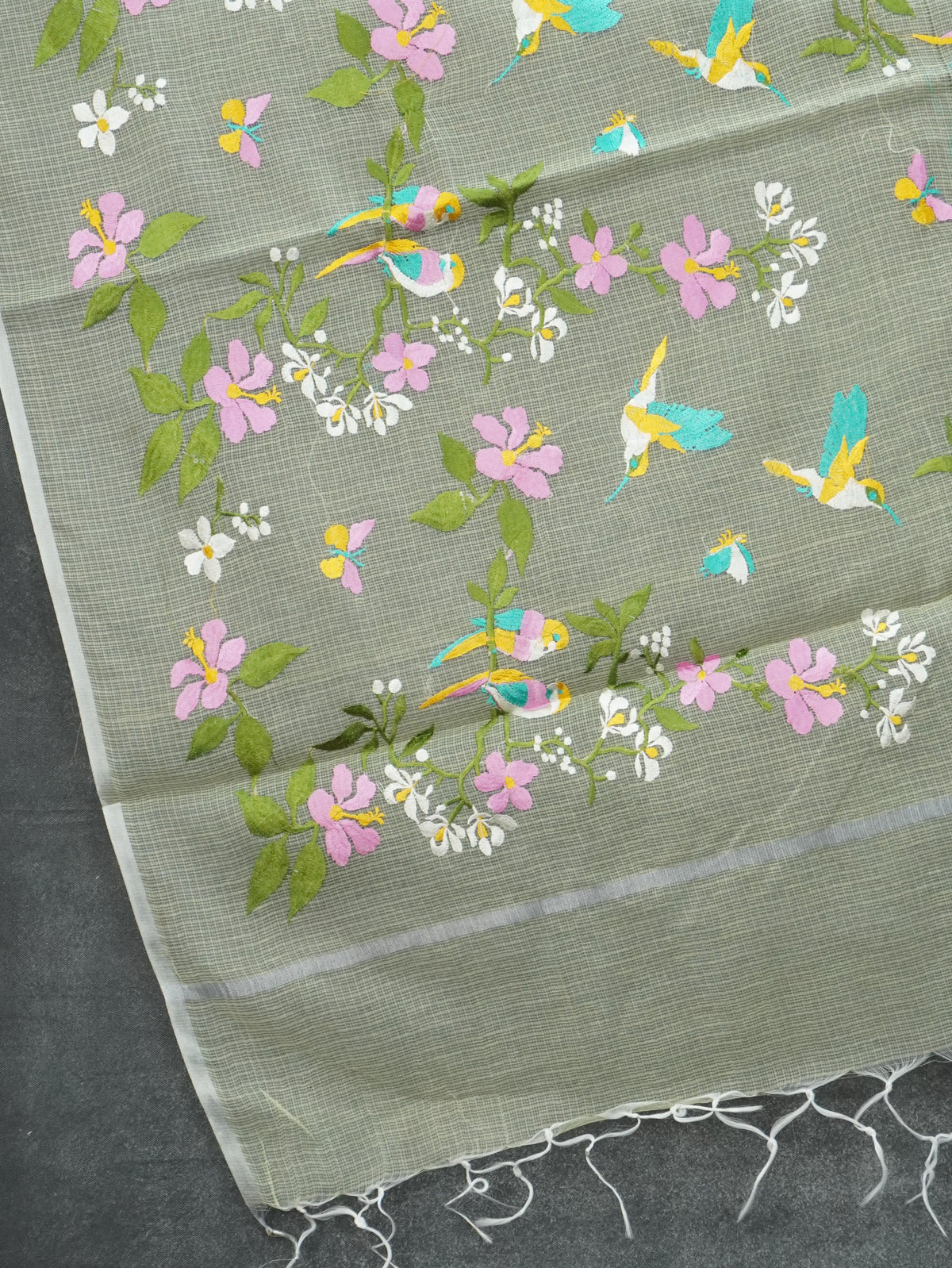 Kota Cotton Saree With Embroidery Work | TTDS3608