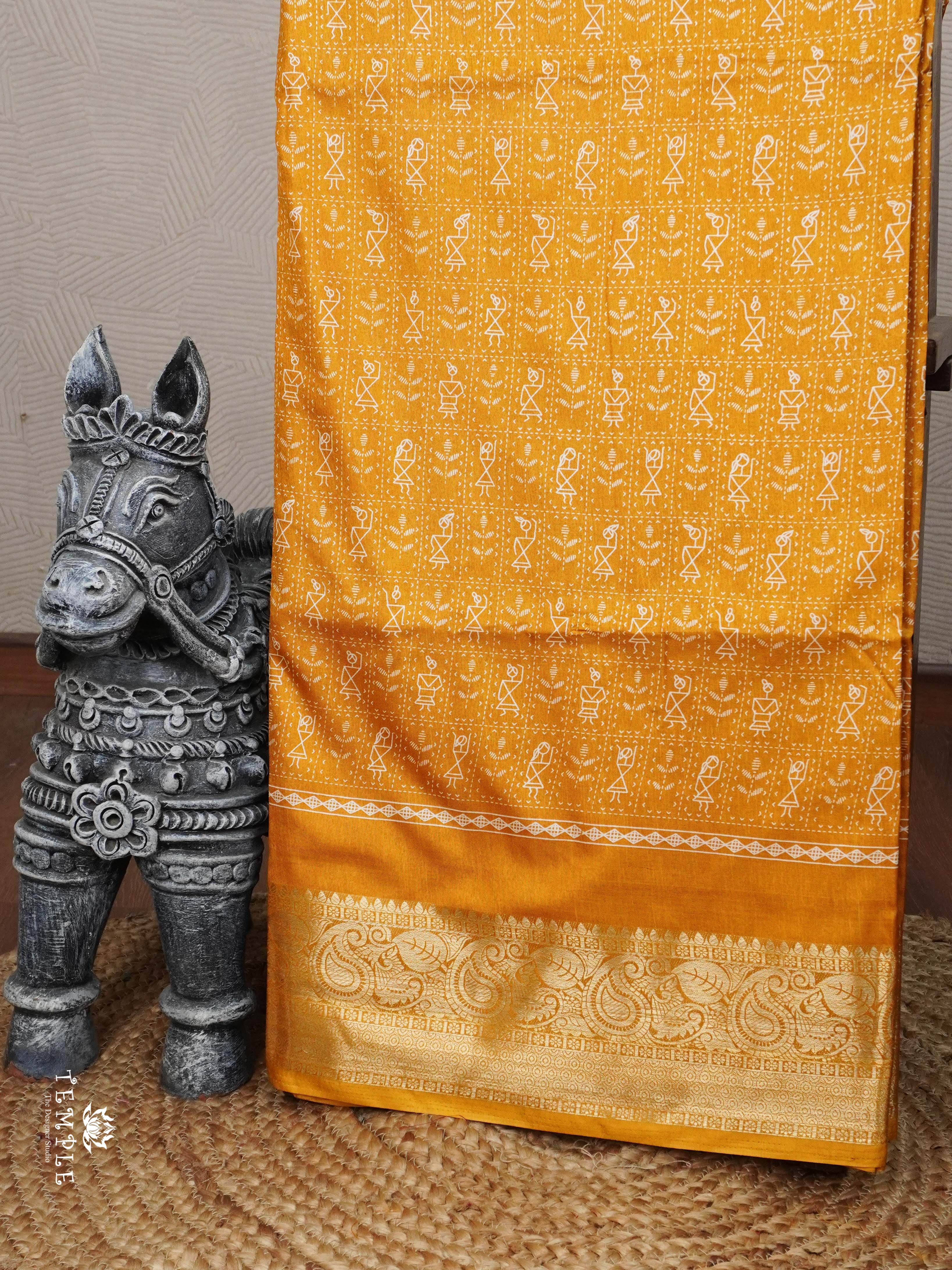 Printed Mulberry Silk Saree | TTDS2767