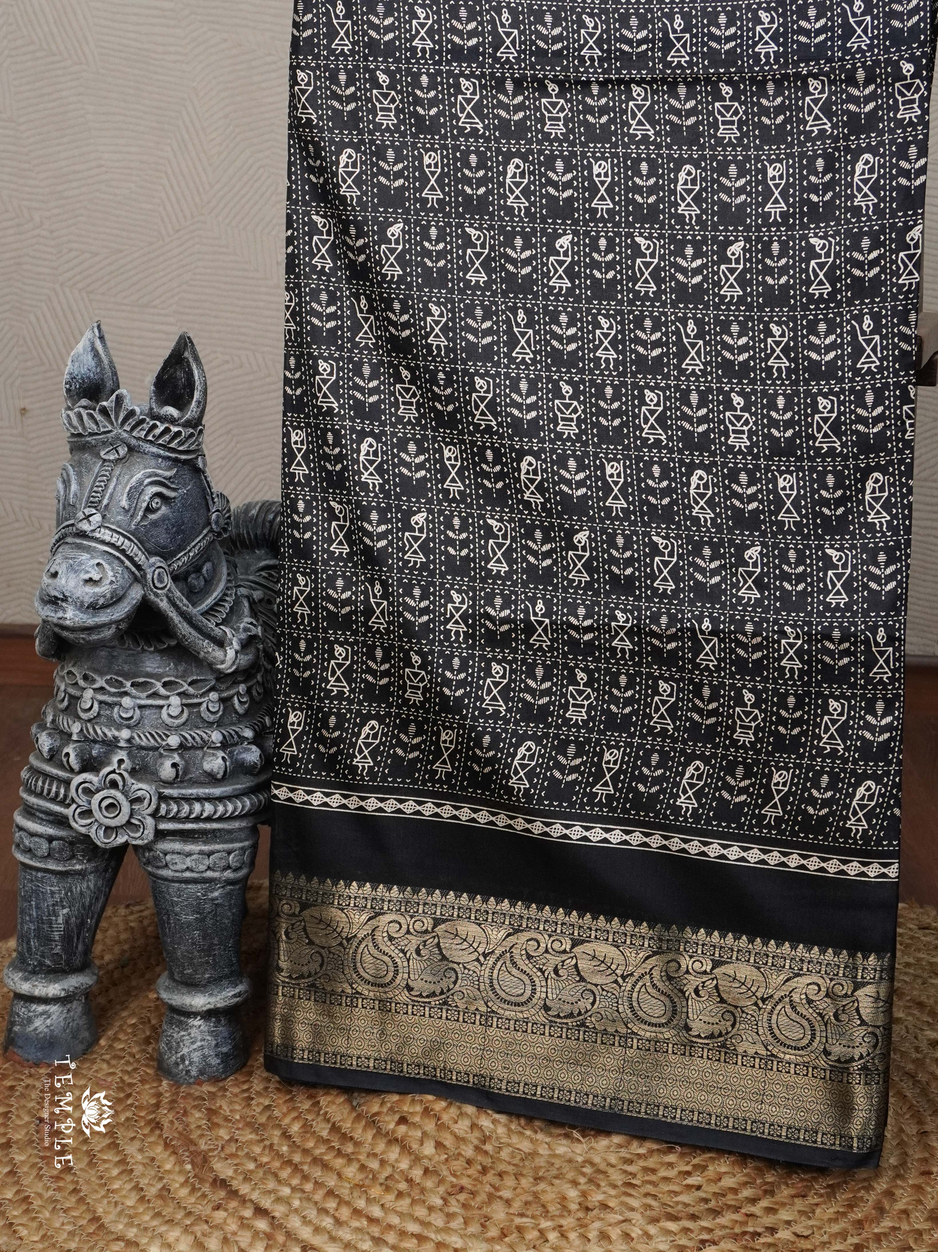 Printed Mulberry Silk Saree | TTDS2767