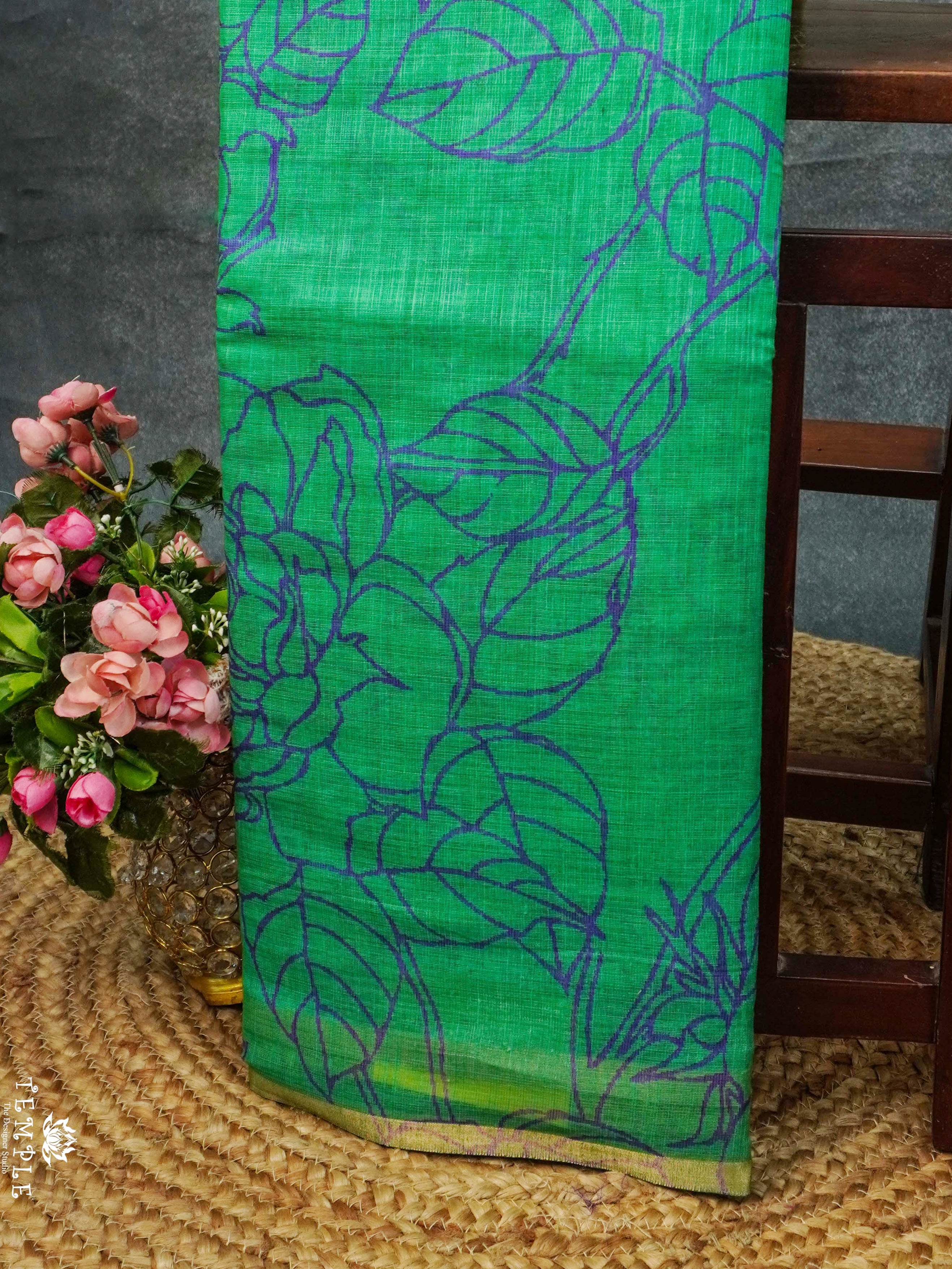 Printed Chanderi Cotton Saree | TTDS2186